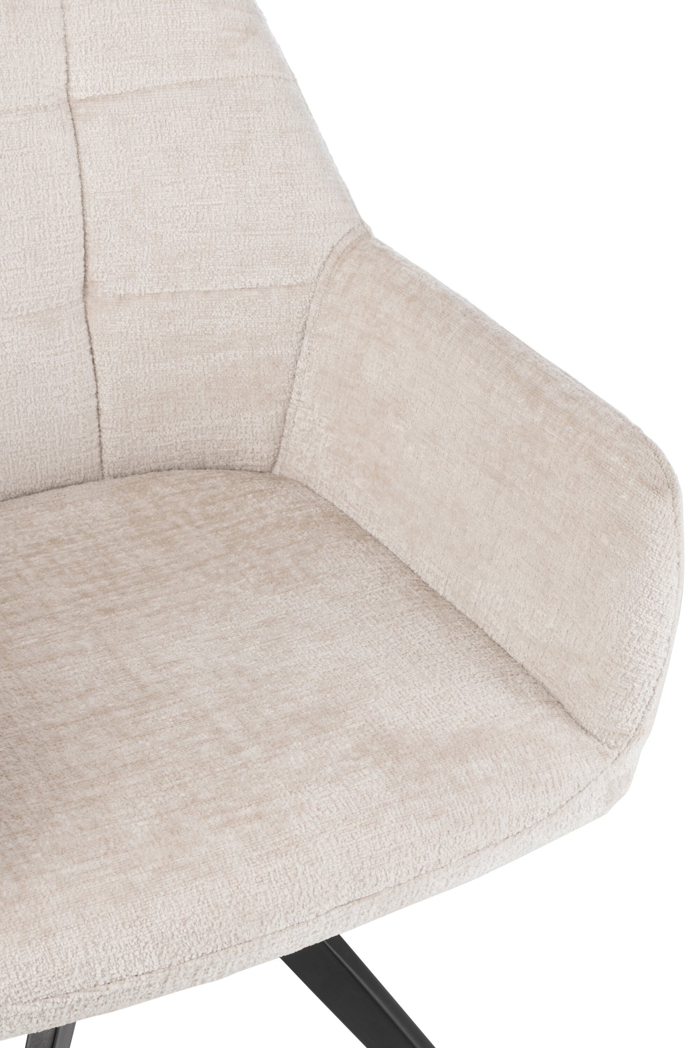 Armstoel Louna IJzer/Acryl Ivoor - J-LINE