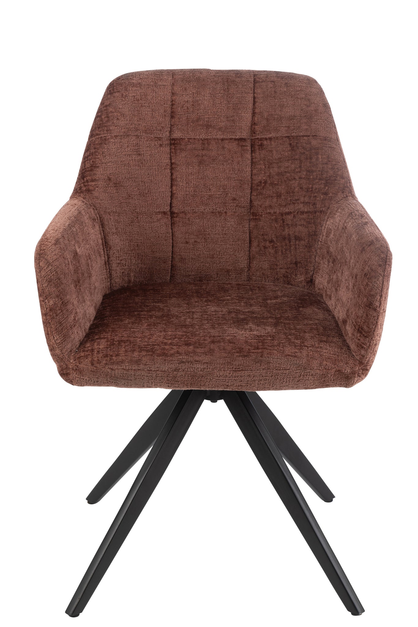 Fauteuil à accoudoirs Louna Fer/Acrylique Brun - J-LINE