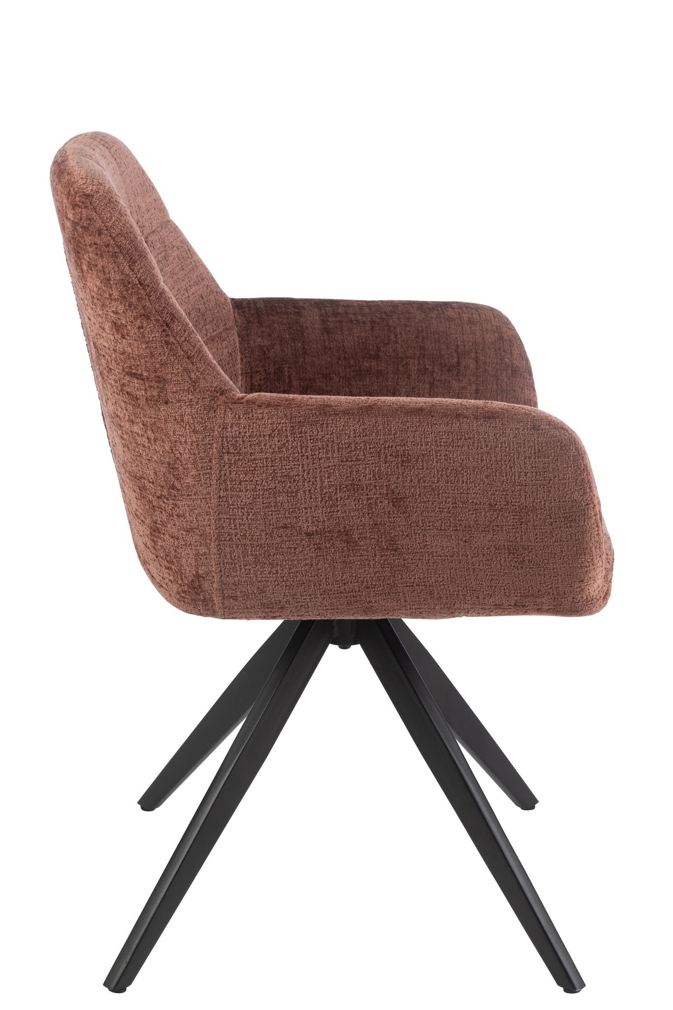 Fauteuil à accoudoirs Louna Fer/Acrylique Brun - J-LINE