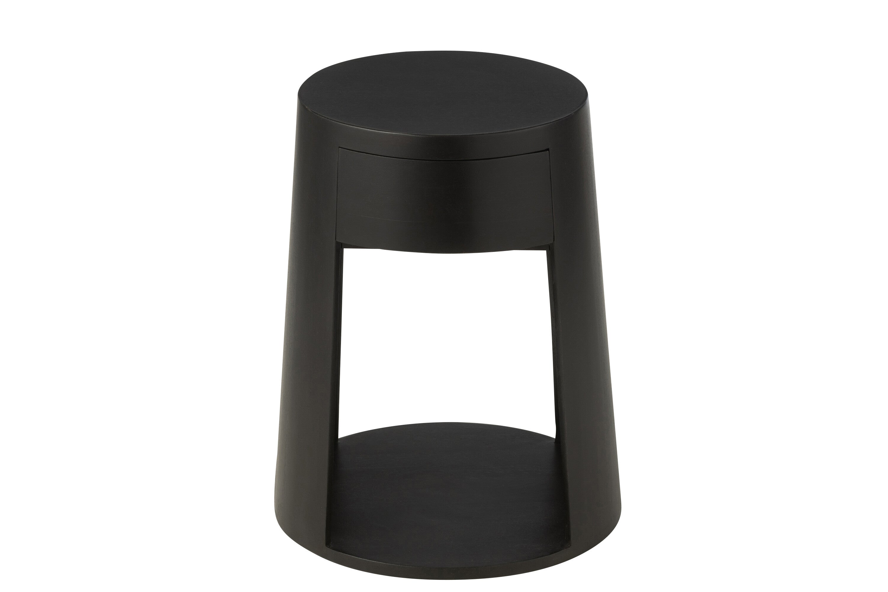 Bijzettafel mangohout/MDF zwart - J-LINE