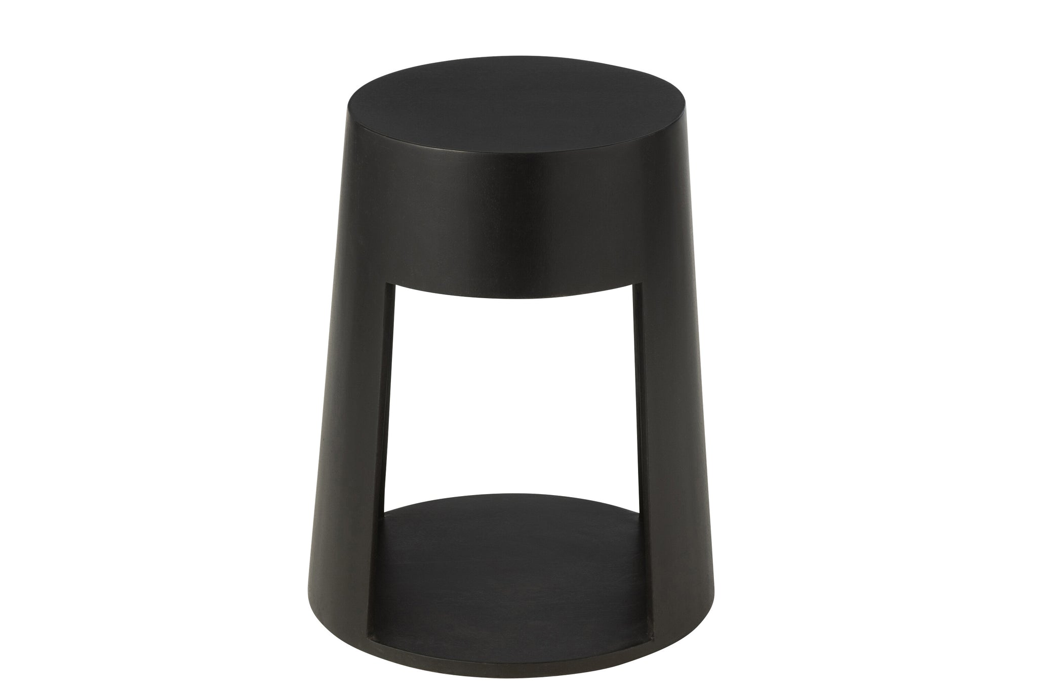 Bijzettafel mangohout/MDF zwart - J-LINE