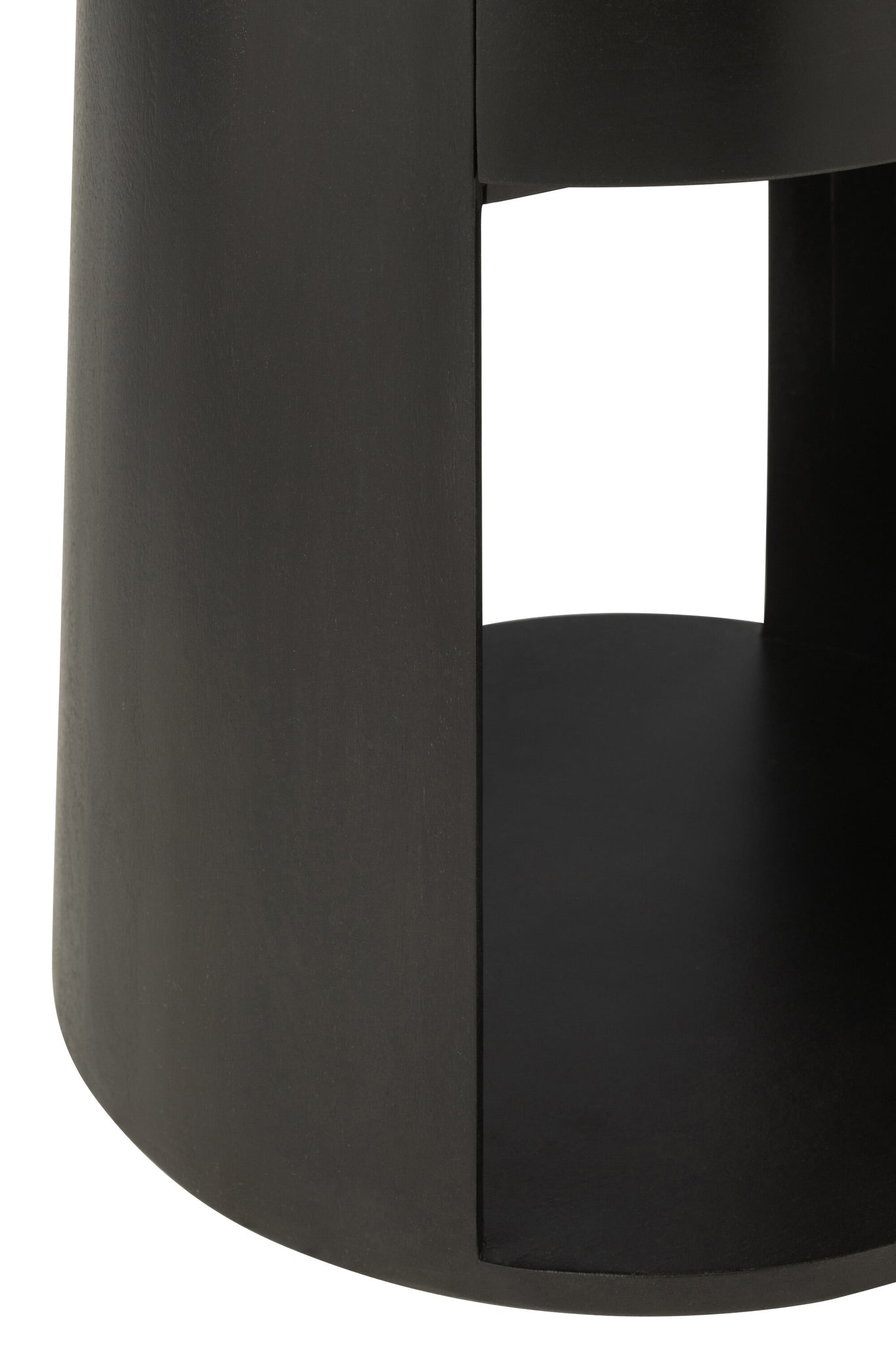 Bijzettafel mangohout/MDF zwart - J-LINE