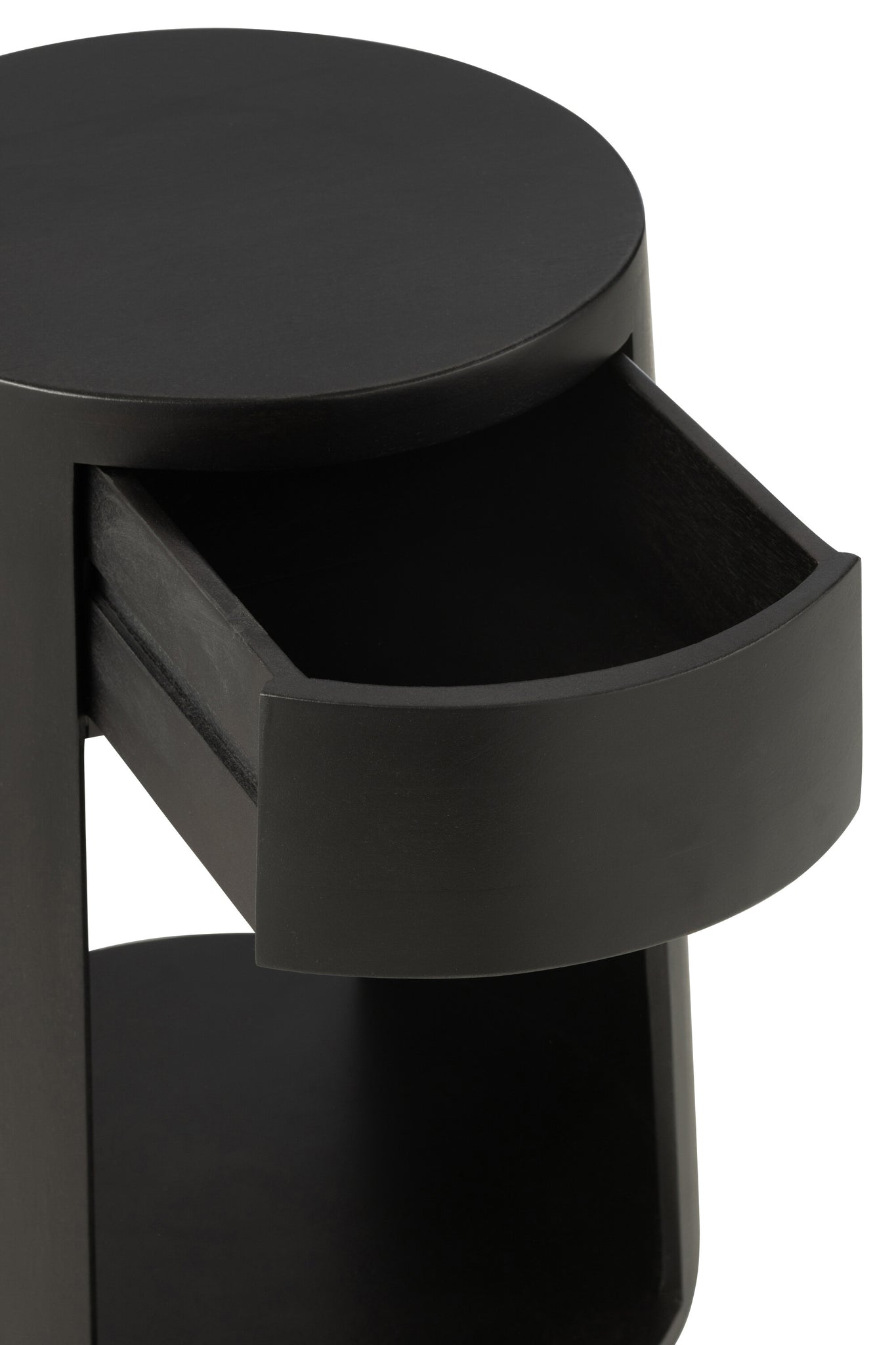 Bijzettafel mangohout/MDF zwart - J-LINE