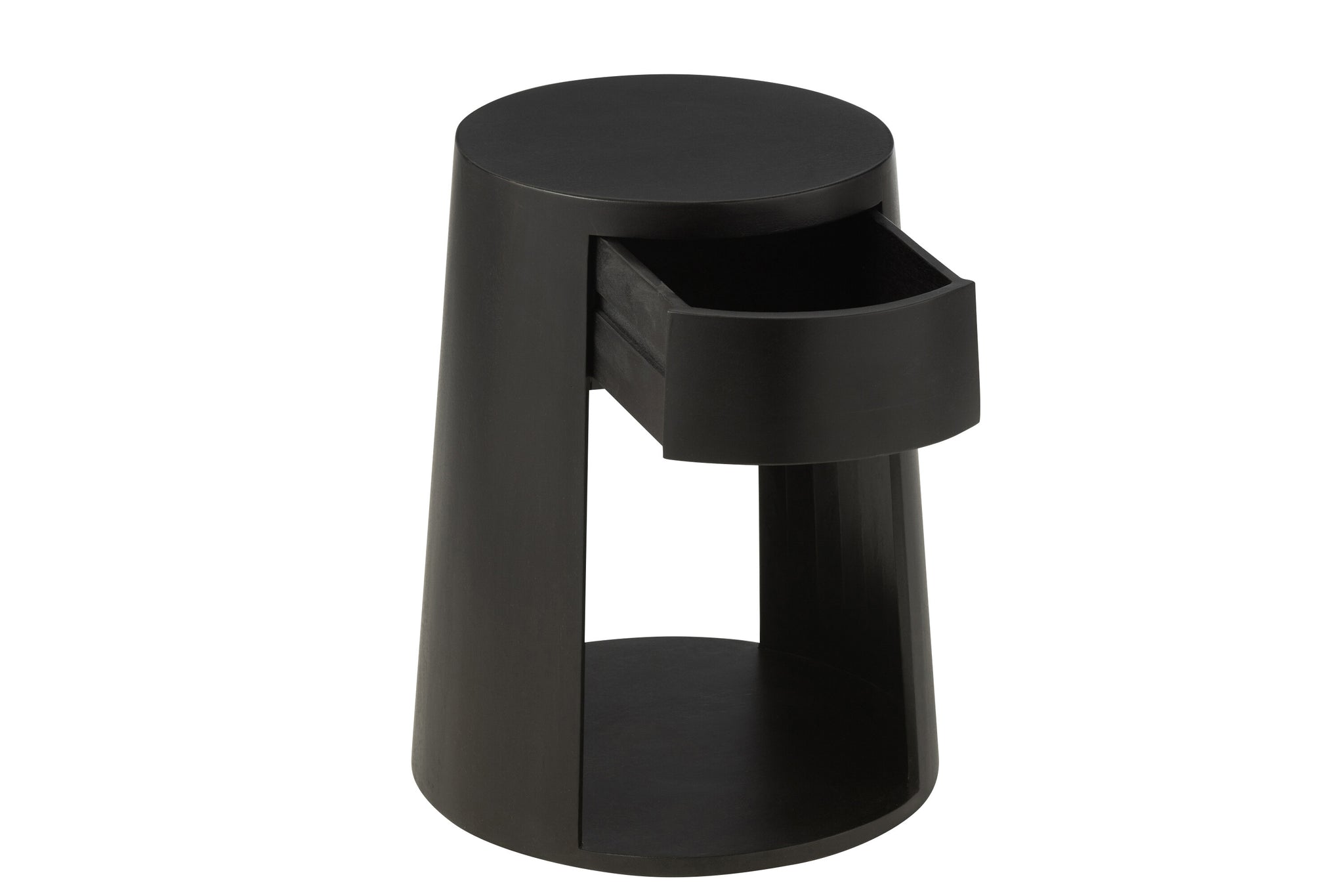 Bijzettafel mangohout/MDF zwart - J-LINE