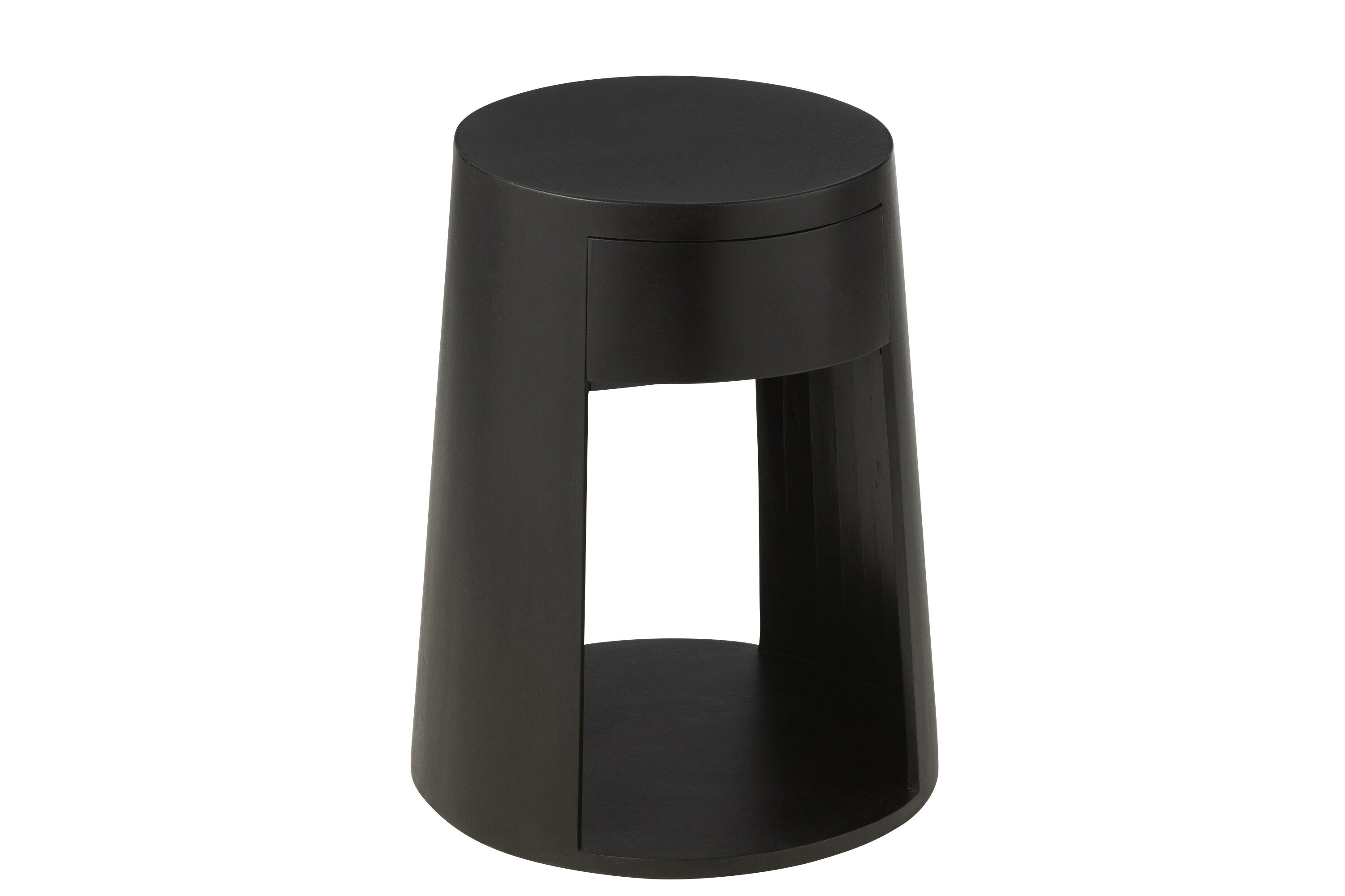 Bijzettafel mangohout/MDF zwart - J-LINE