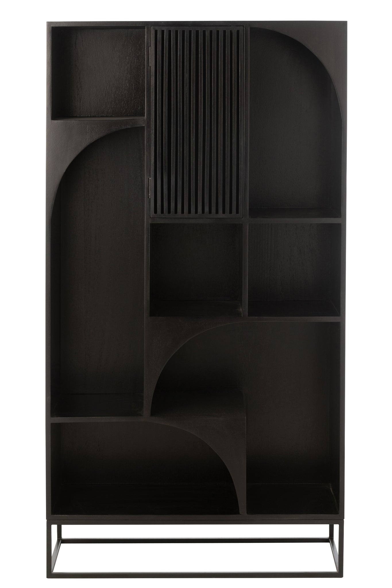 Étagère J-LINE en bois de manguier/MDF noir - EN RUPTURE DE STOCK