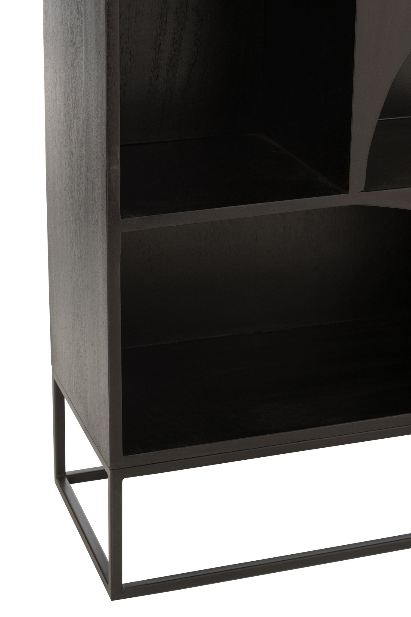Étagère J-LINE en bois de manguier/MDF noir - EN RUPTURE DE STOCK