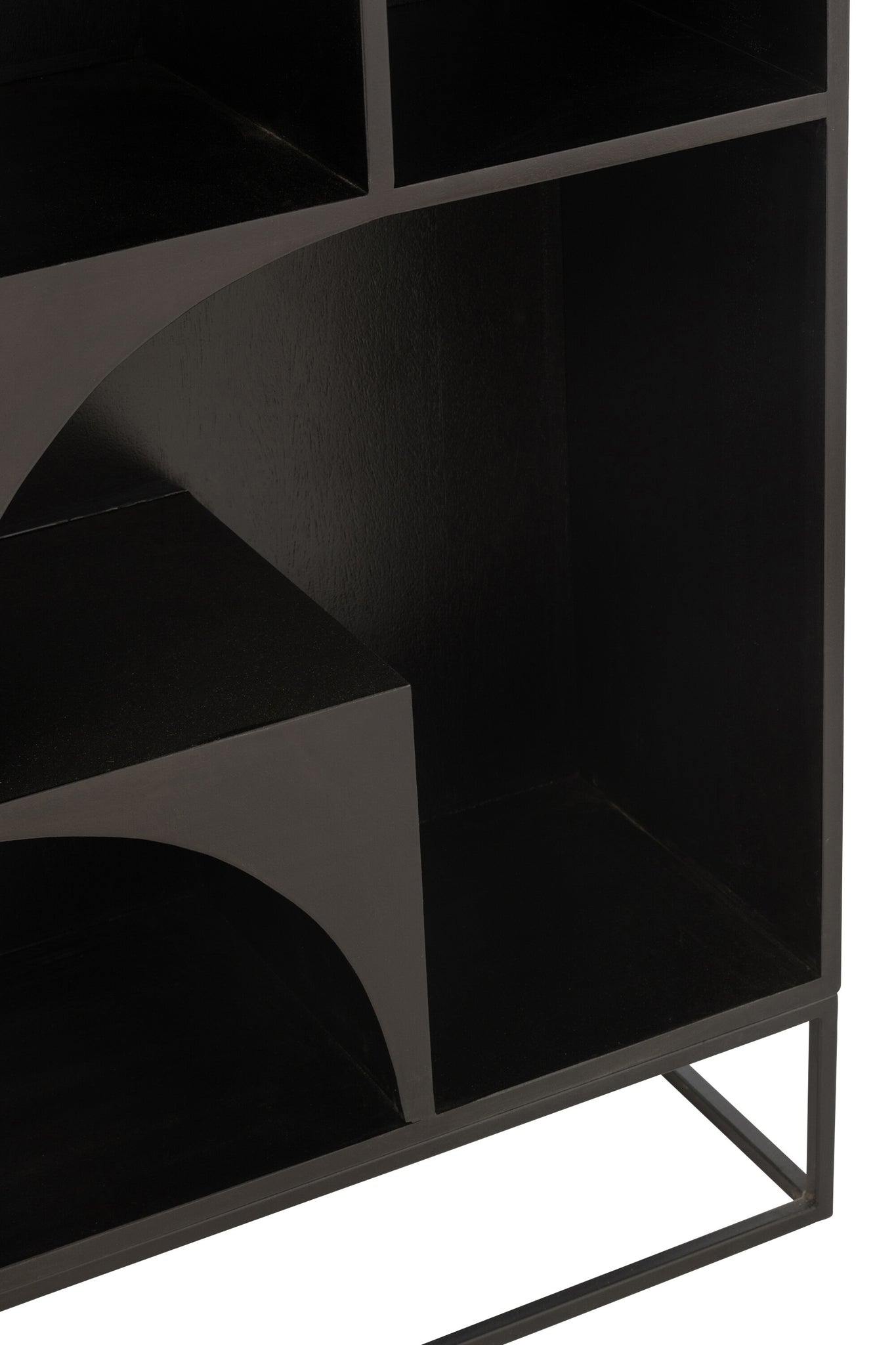 Étagère J-LINE en bois de manguier/MDF noir - EN RUPTURE DE STOCK