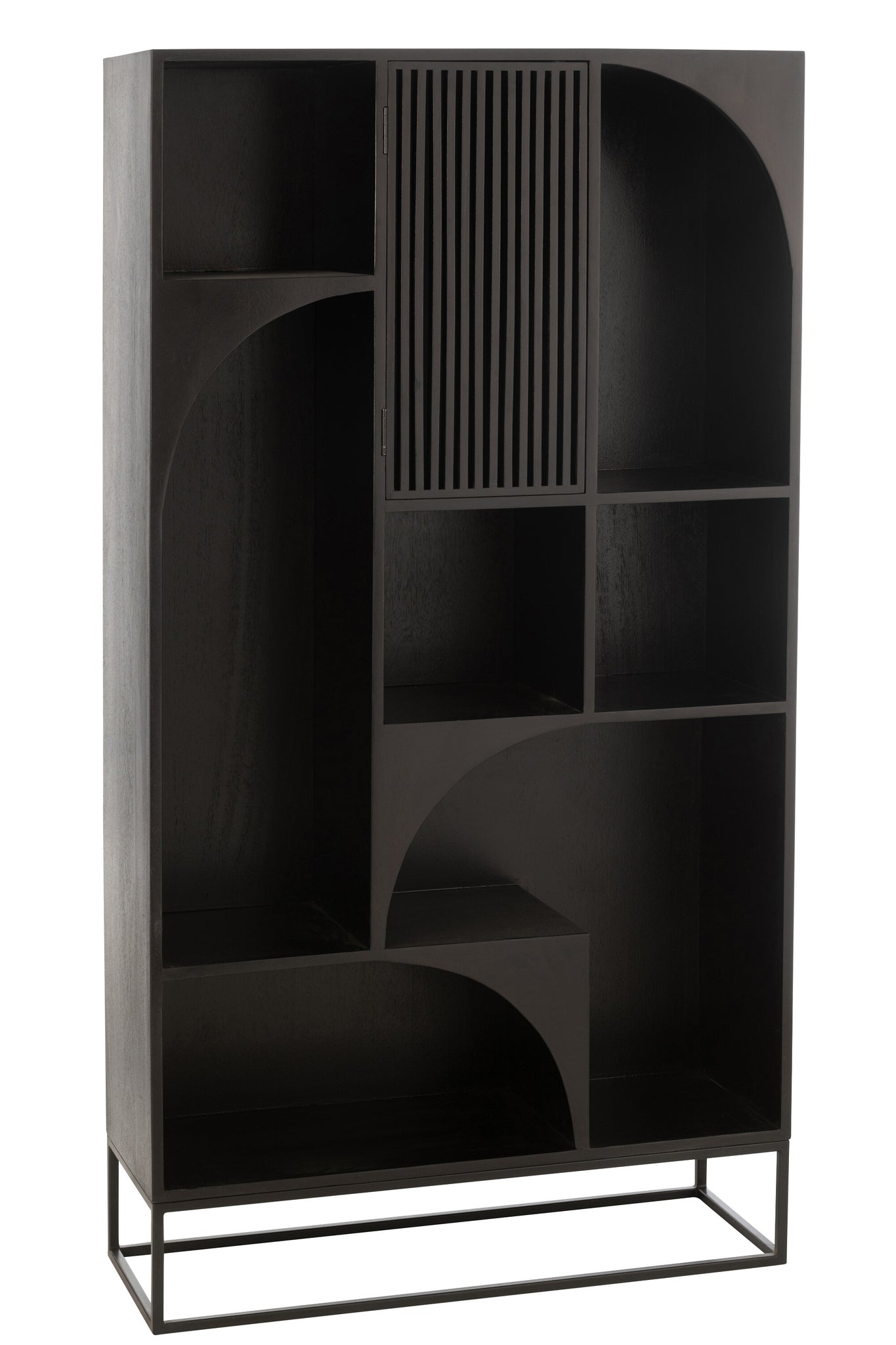 Étagère J-LINE en bois de manguier/MDF noir - EN RUPTURE DE STOCK