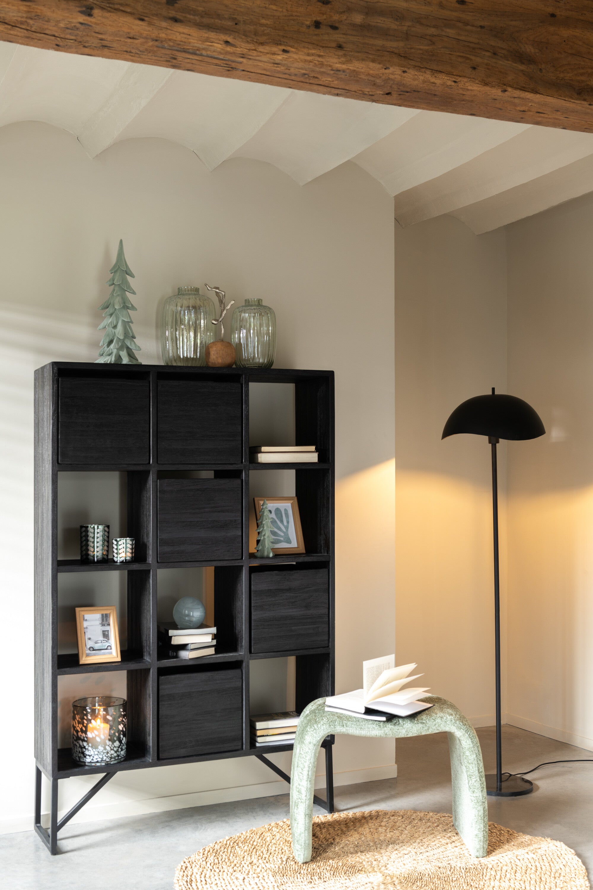 Rek Mango Hout/Mdf Zwart J-LINE
