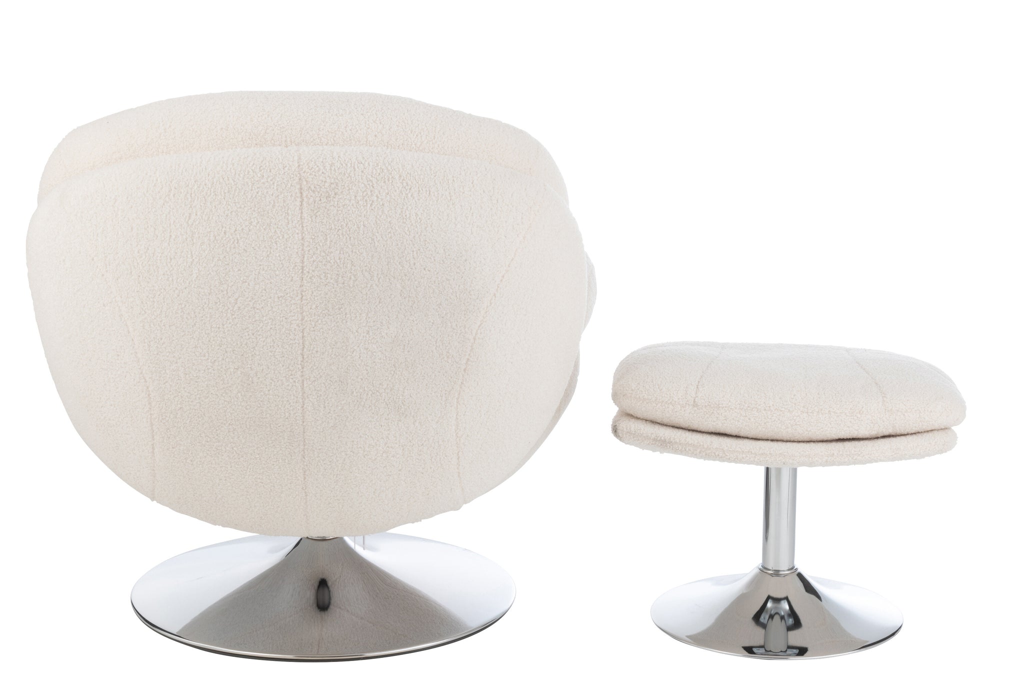 Fauteuil club + repose-pieds Lay - J-LINE