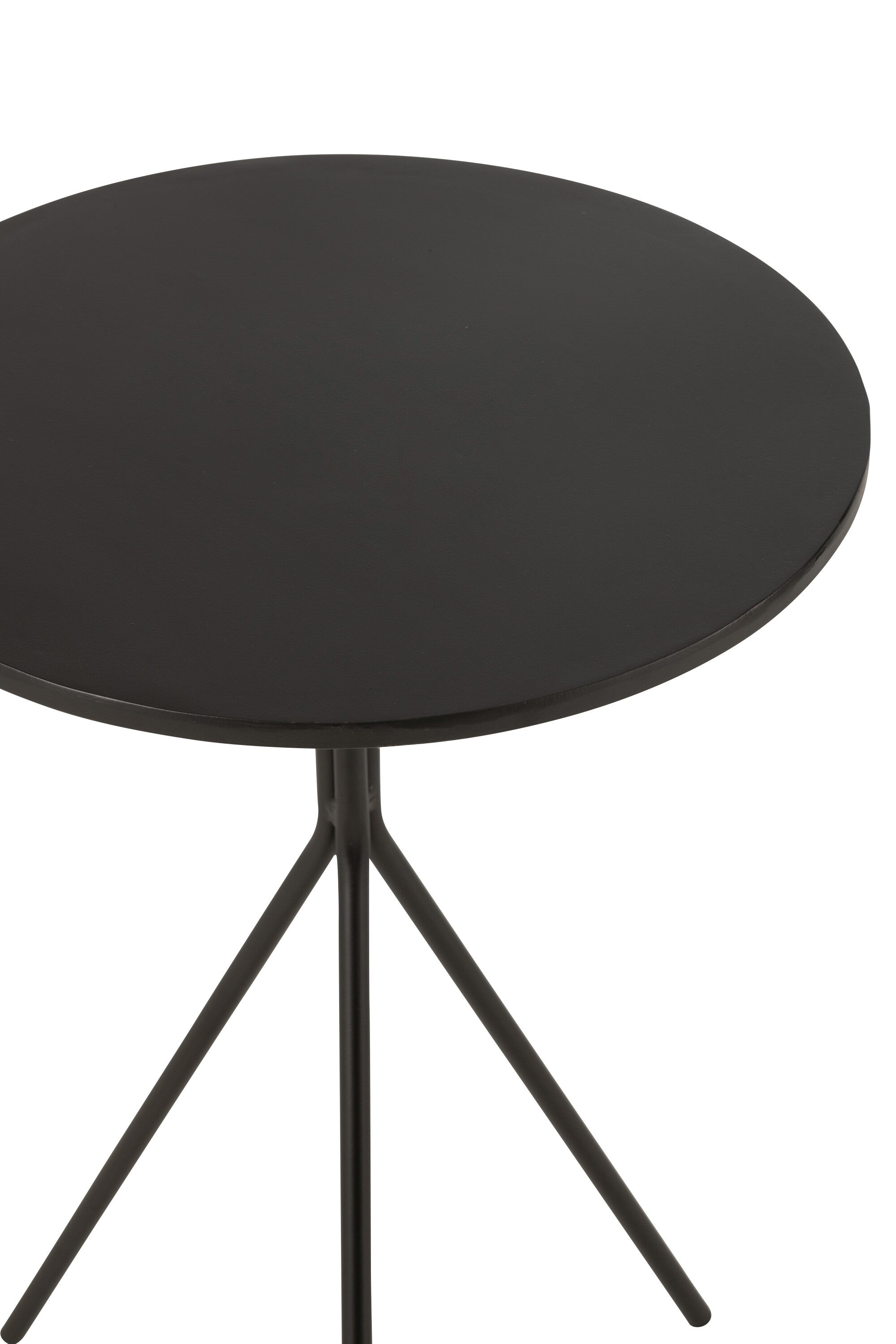 Bijzettafel rond metaal zwart - J-LINE