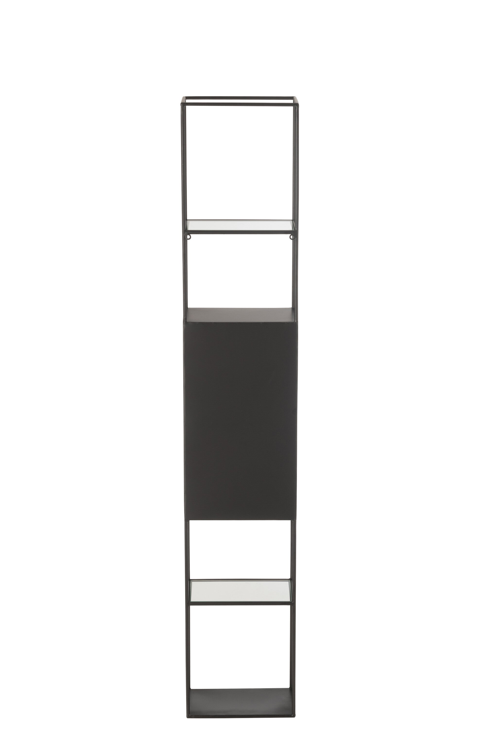 Boekenrek Ricard Metaal/Glas Zwart - J-LINE