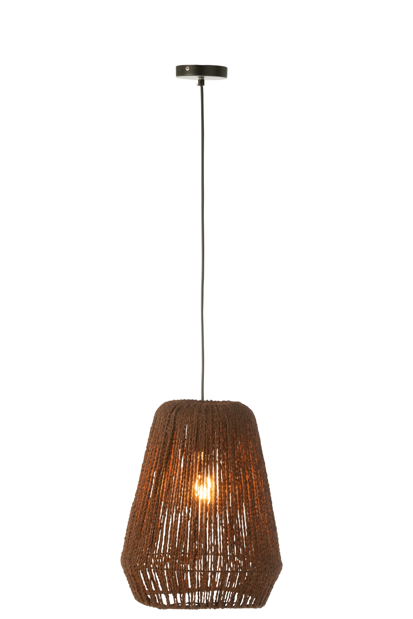 Suspension Métal/Feuille de palmier Noir Taille S - J-LINE
