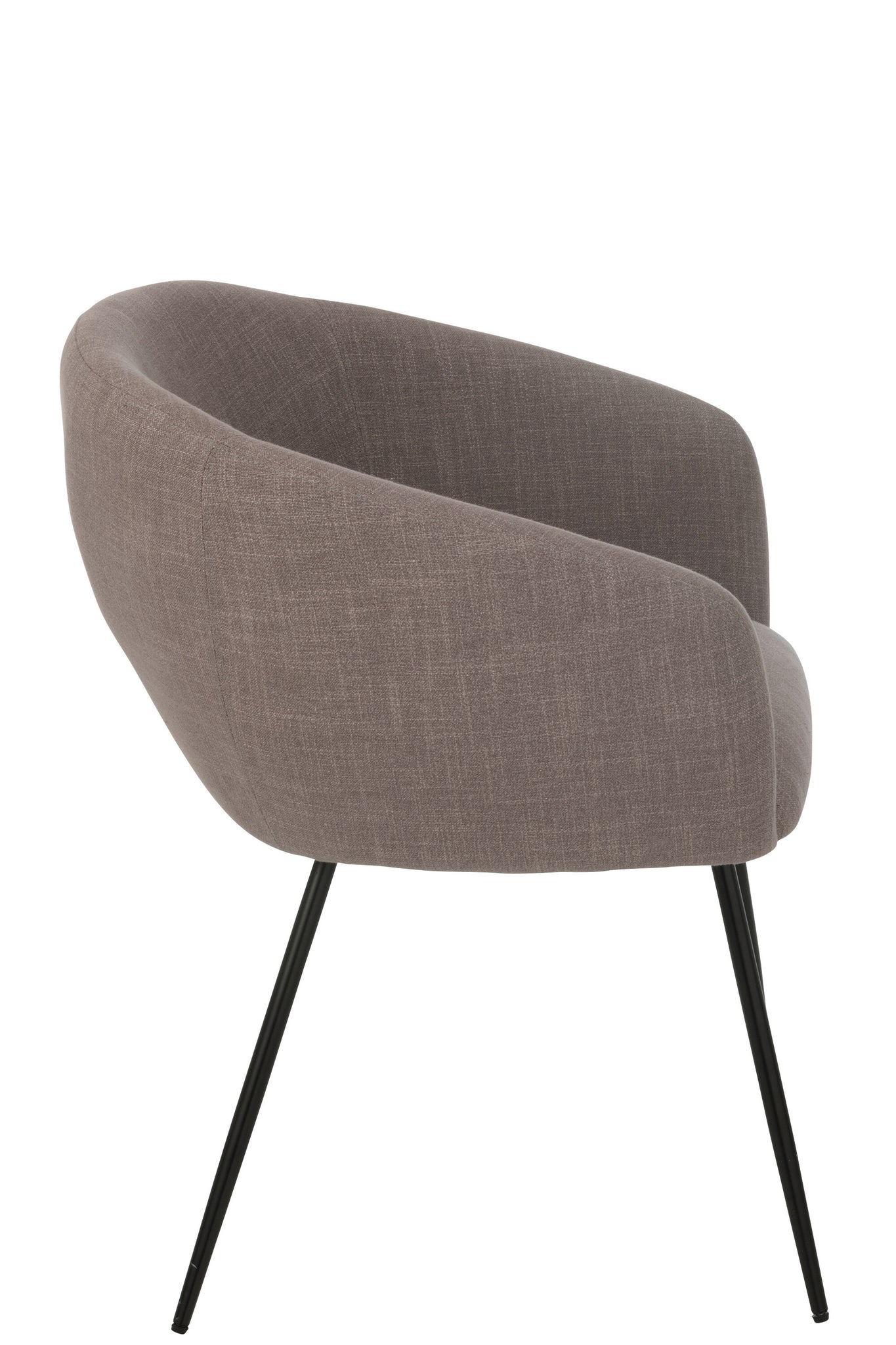 Fauteuil Wales Acier/Mousse Taupe - J-LINE