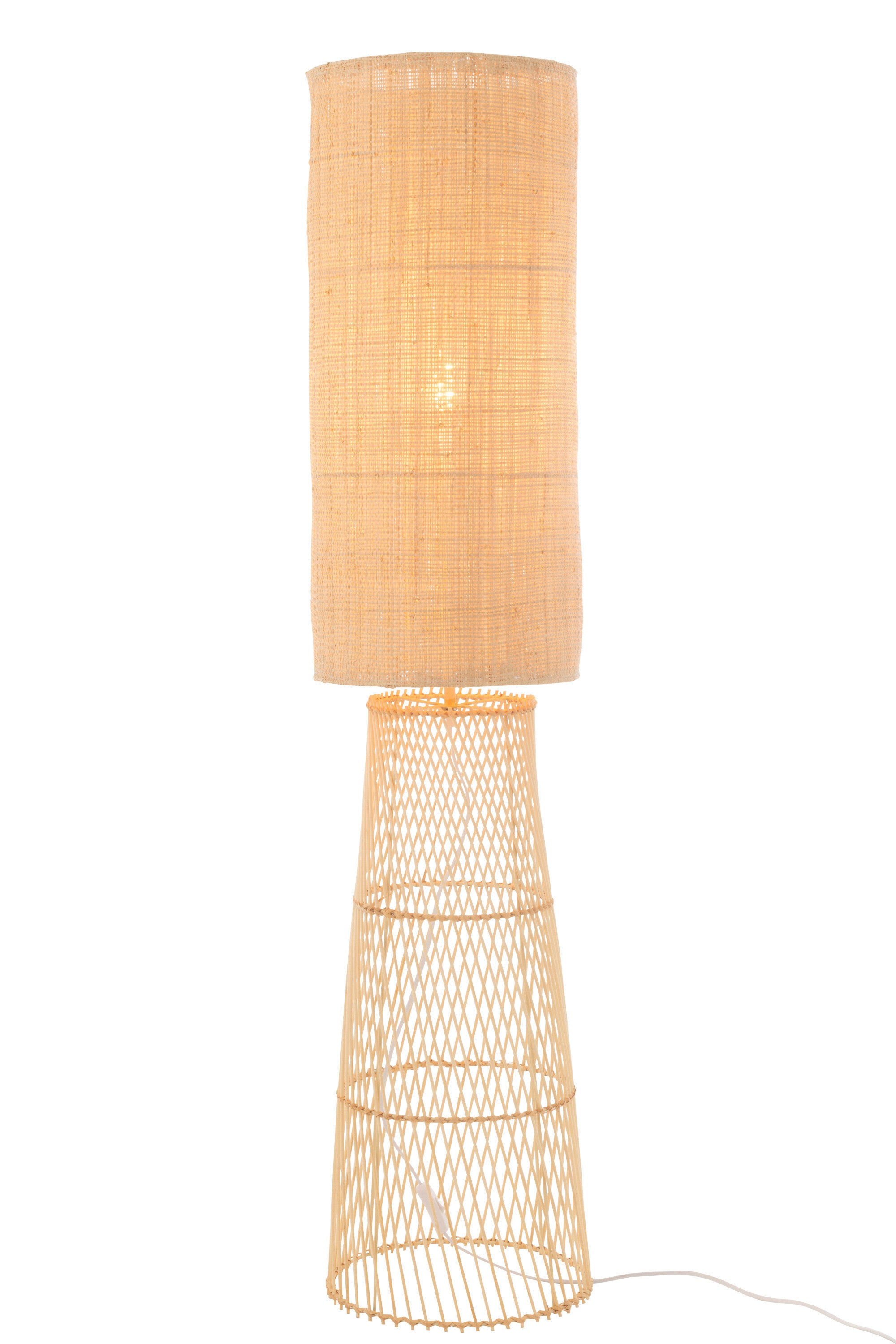 Vloerlampen Linnen/Bamboe Natuurlijk - J-LINE