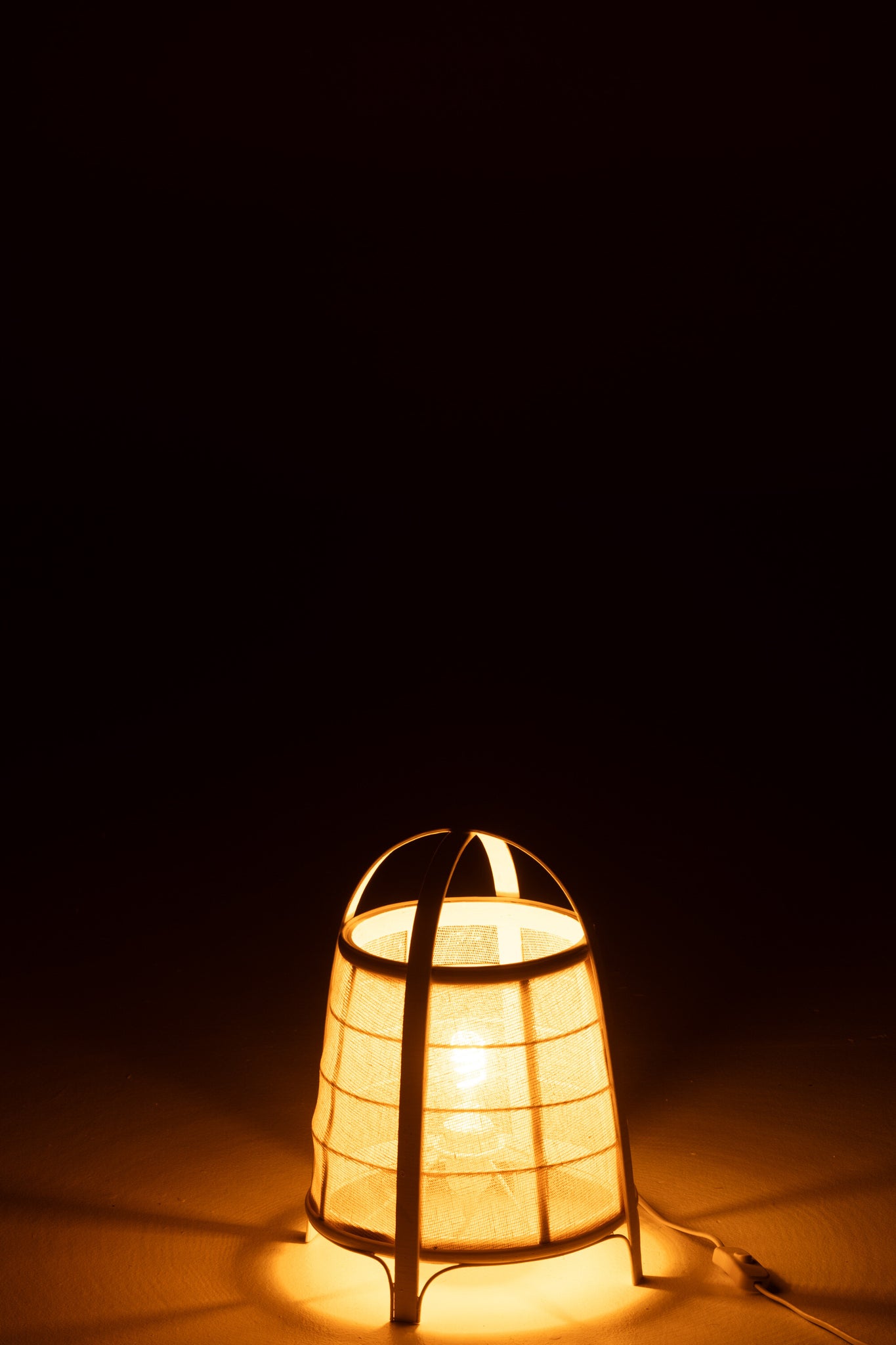 Lampe de table Rya Coton/Bambou Blanc S - J-LINE