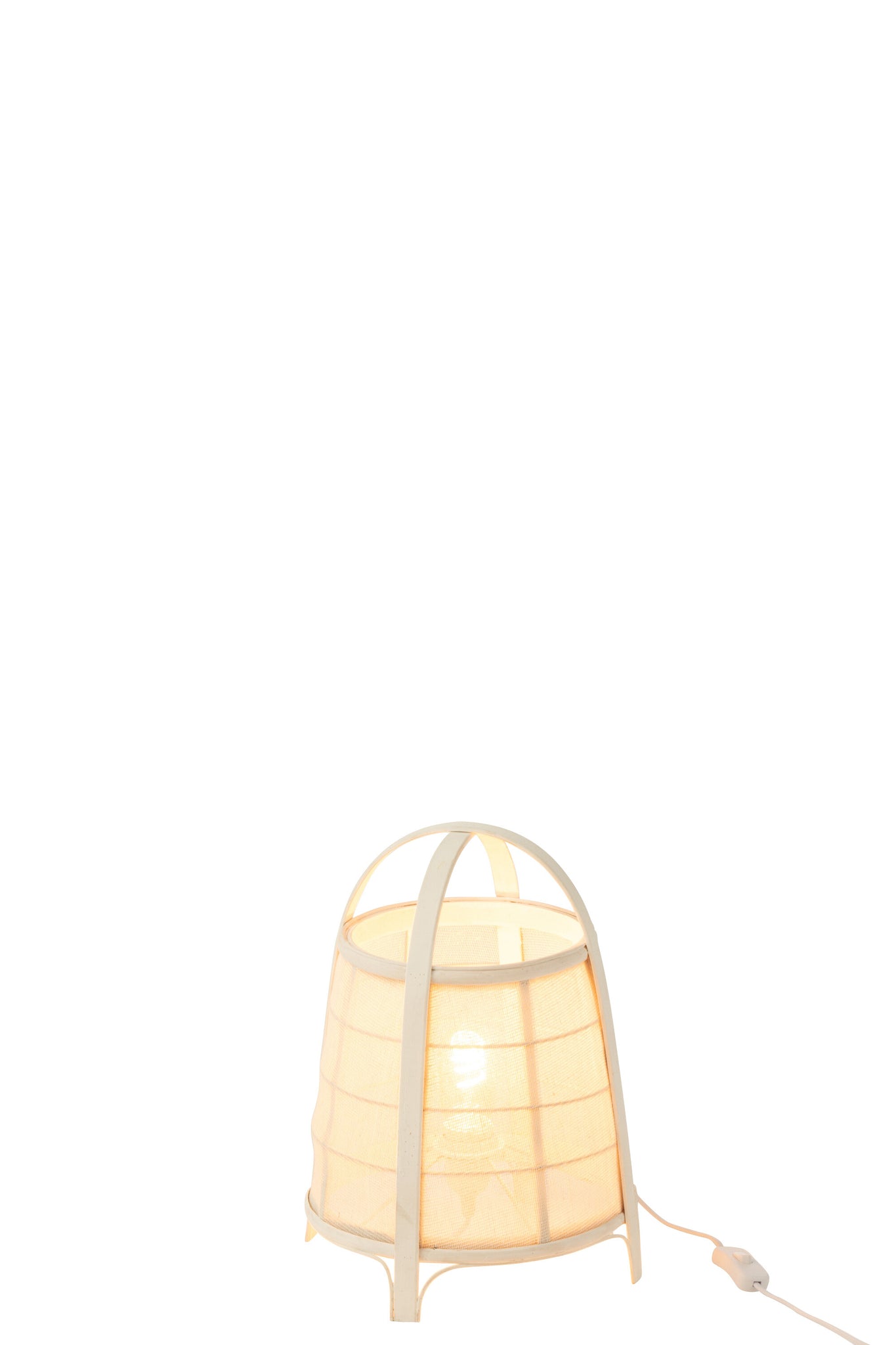 Lampe de table Rya Coton/Bambou Blanc S - J-LINE