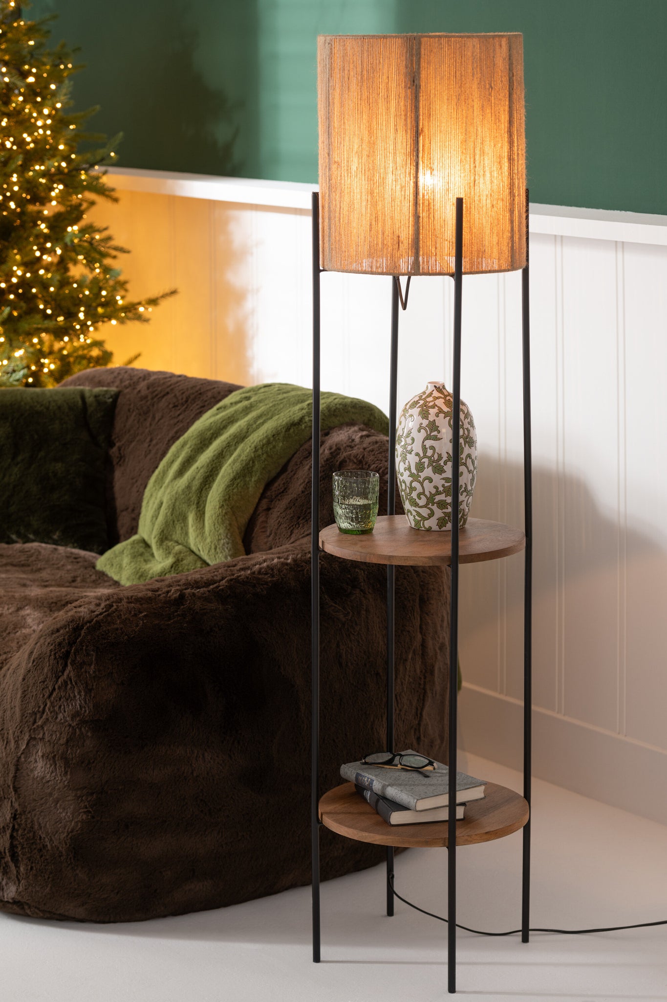 Lampadaire fer/Manguier - J-LINE