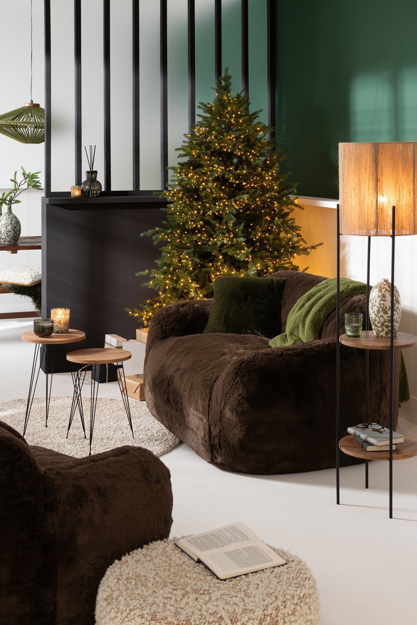 Lampadaire fer/Manguier - J-LINE