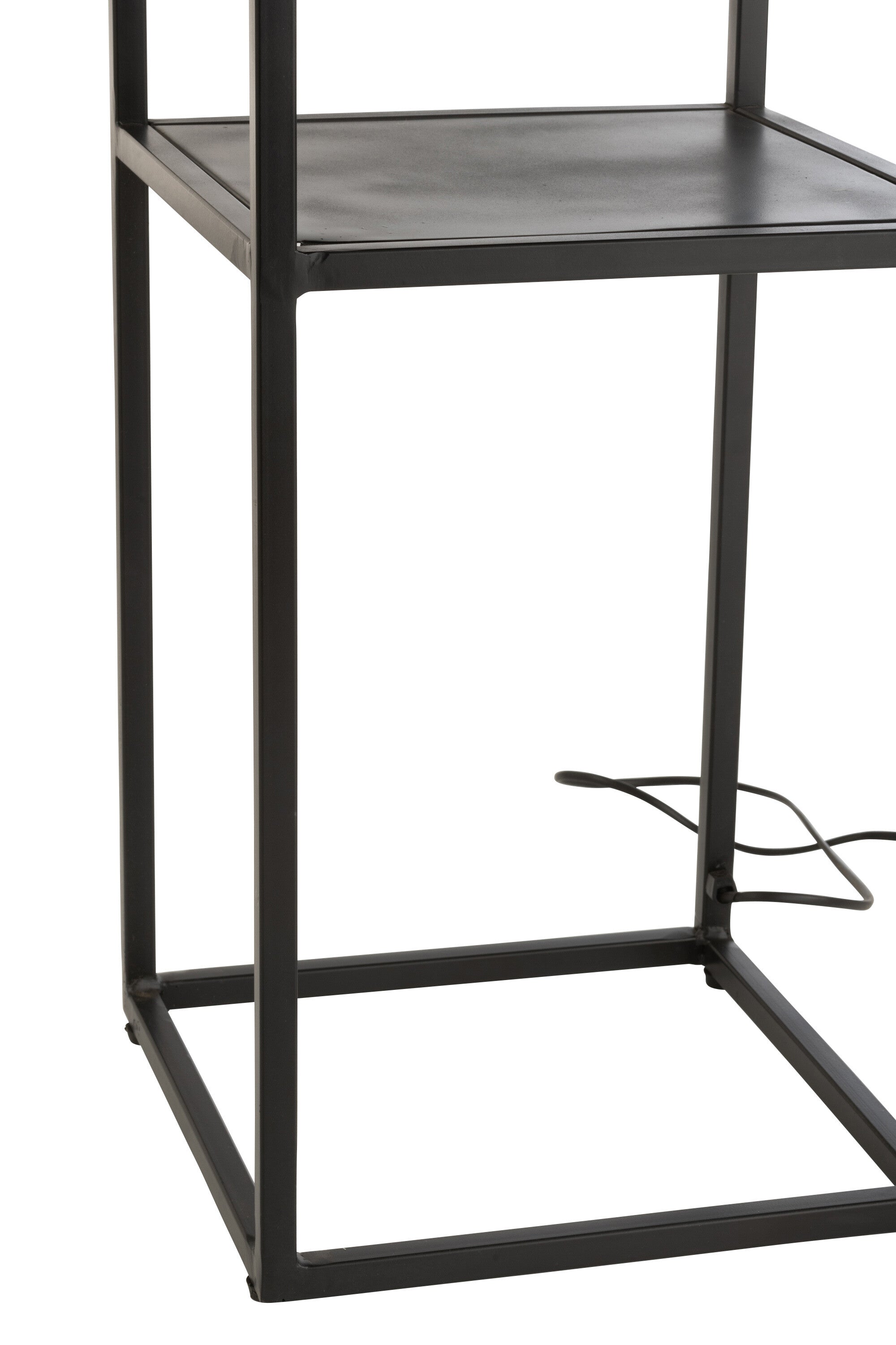 Lampadaire carré Fer/Jute Naturel/Noir - J-LINE