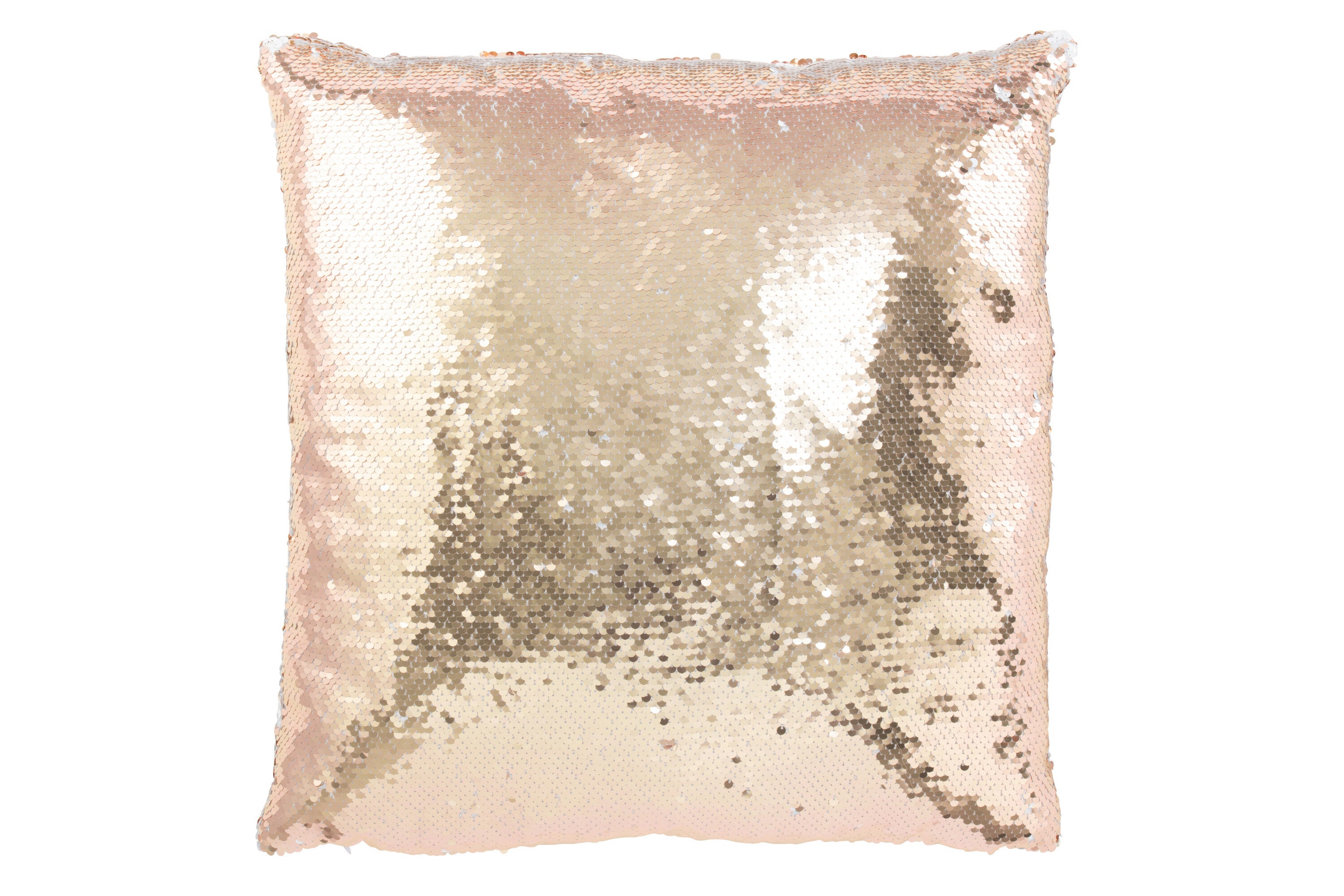 Kussen Pailletten Champagne/Wit - J-LINE