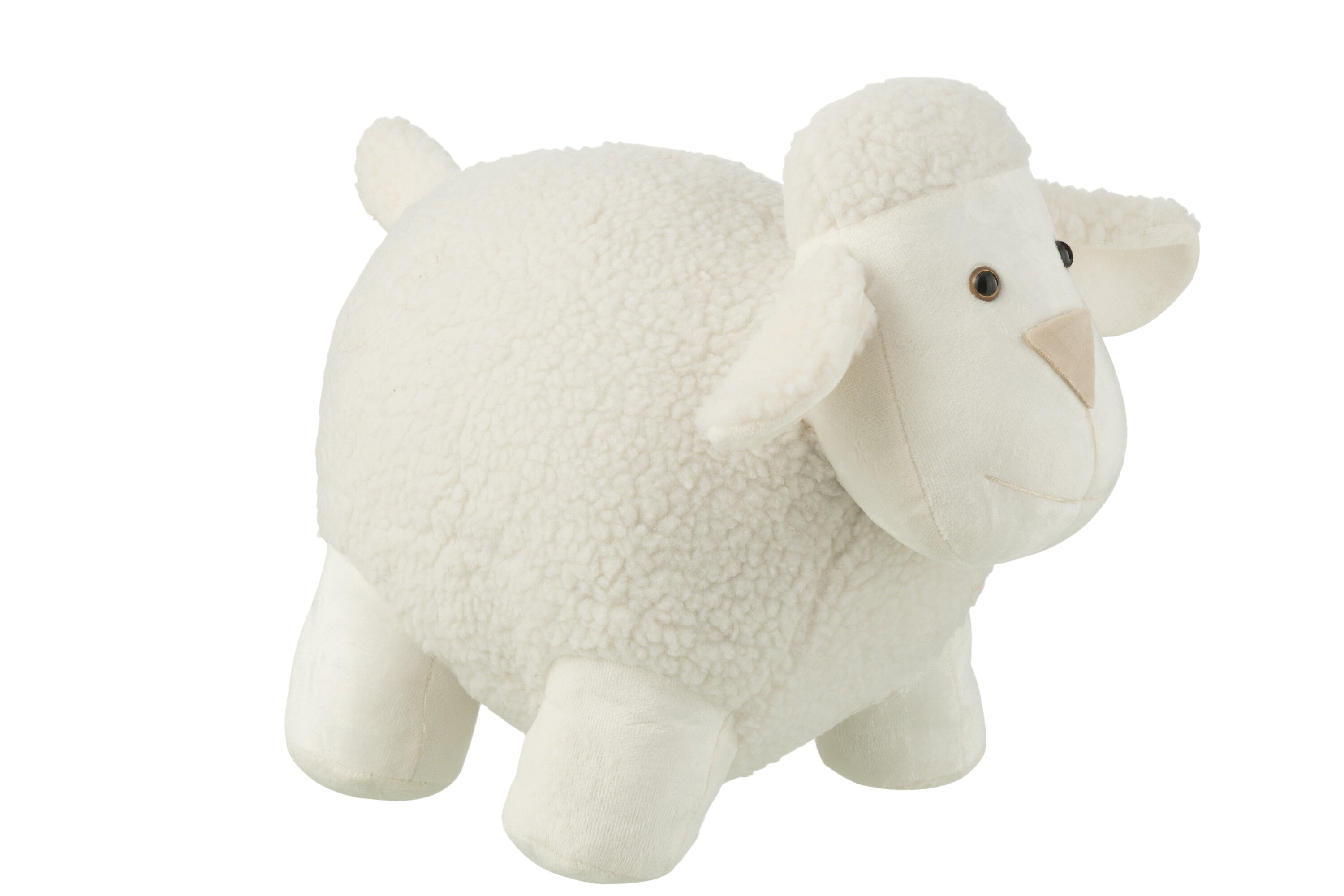 Cale-porte Mouton Polyester Blanc L - J-LINE