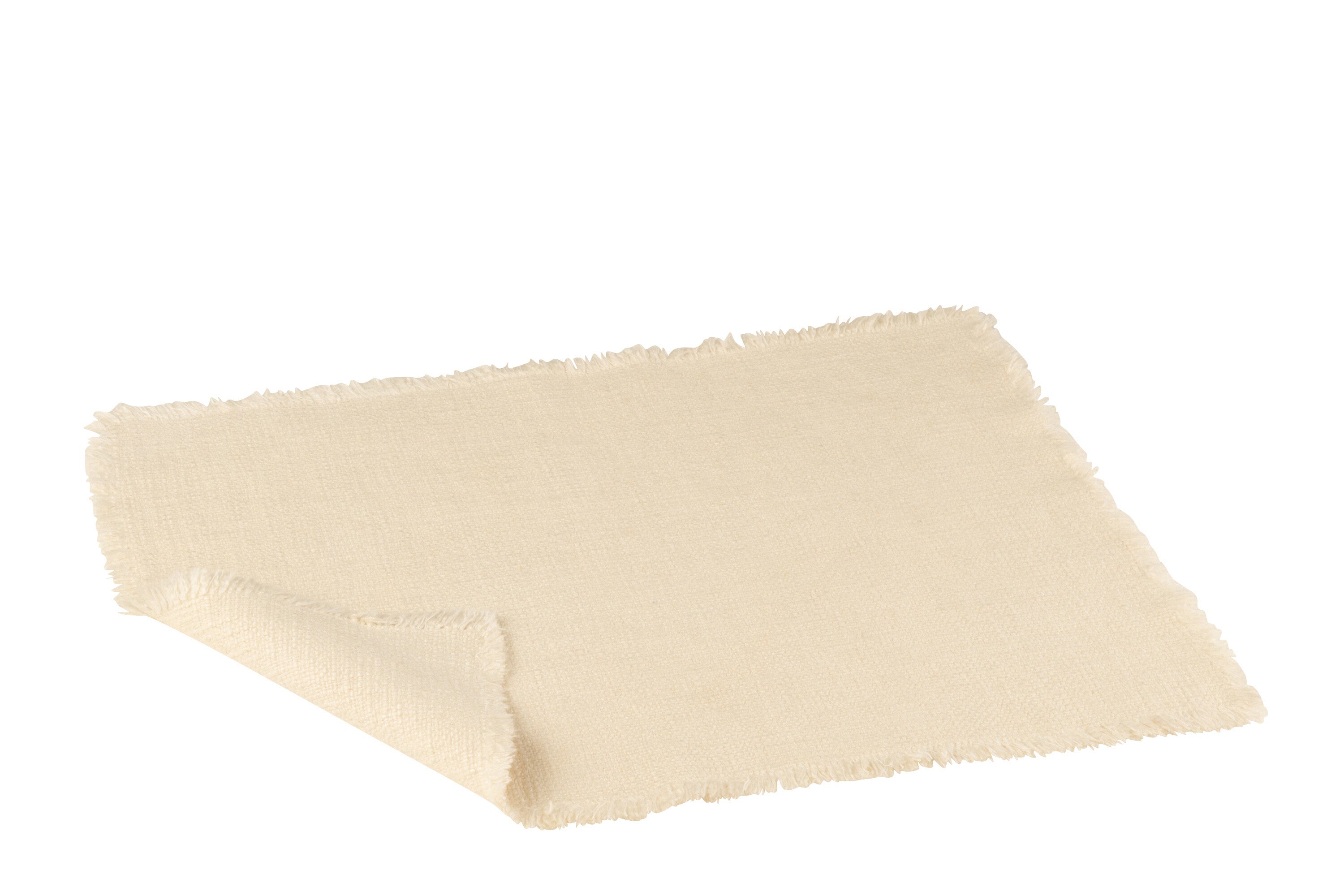 Set de table RH+bords Lin/Coton Blanc - J-LINE