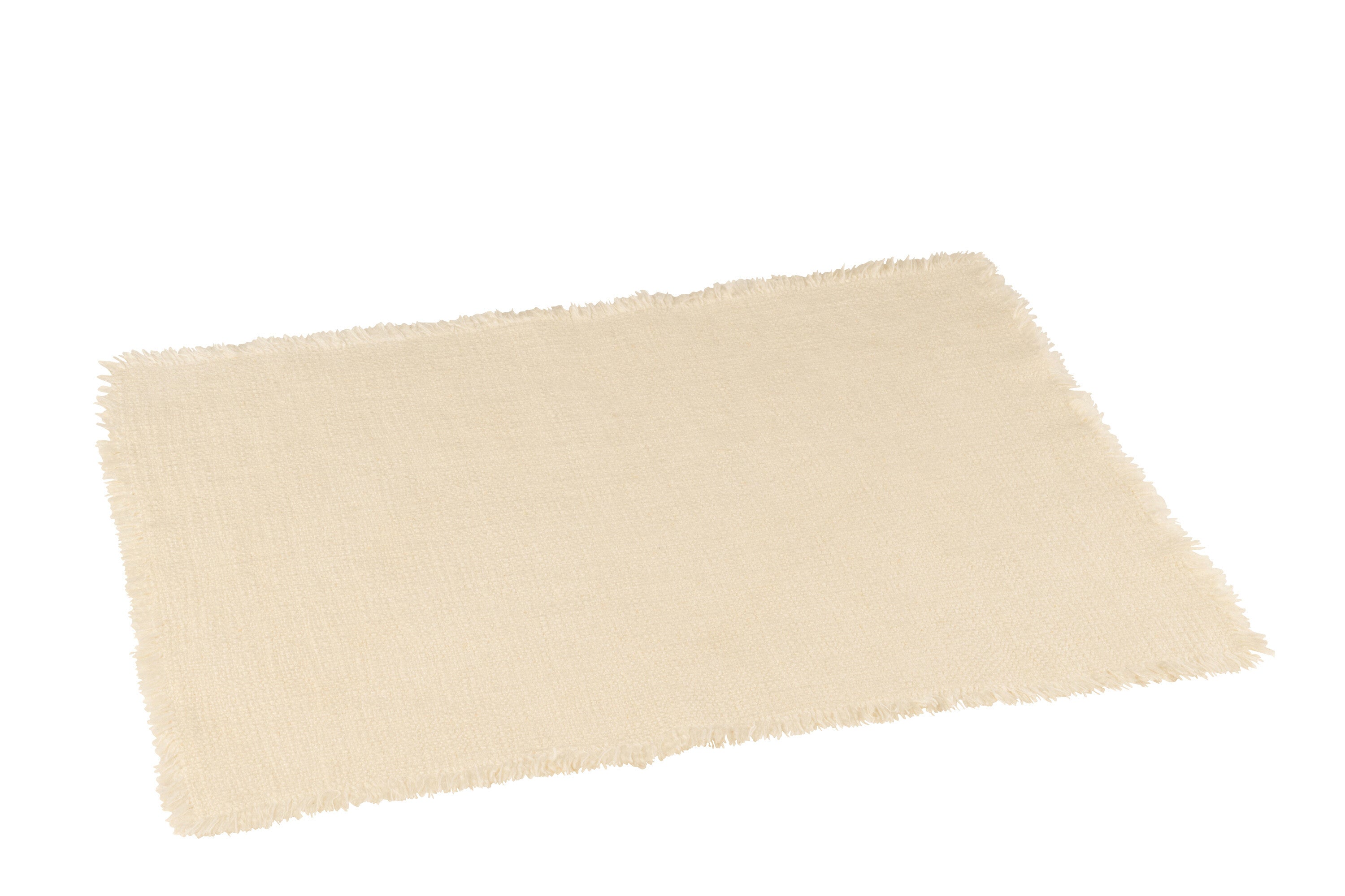 Set de table RH+bords Lin/Coton Blanc - J-LINE