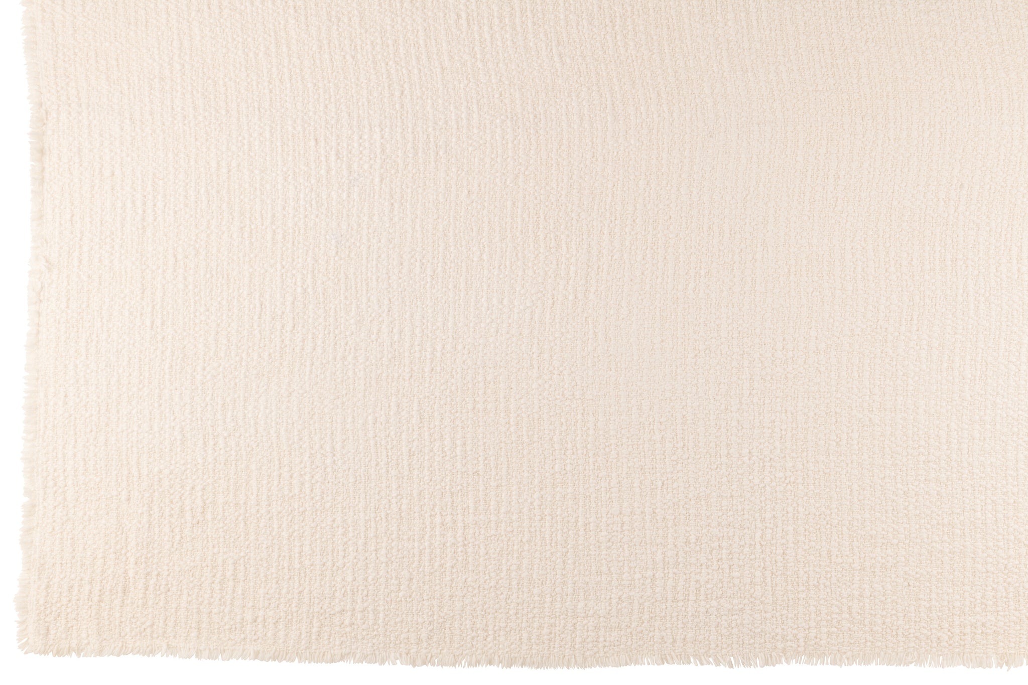 plaid rafelranden katoen/polyester wit - J-LINE