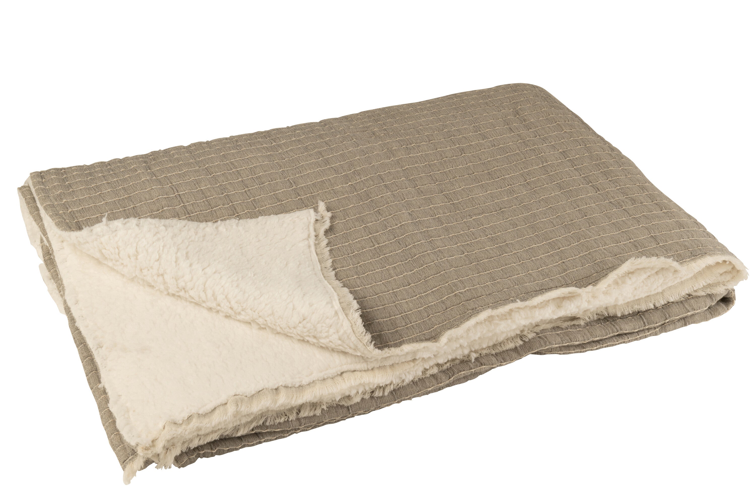 Geruite plaid Katoen/Polyester Grijs - J-LINE