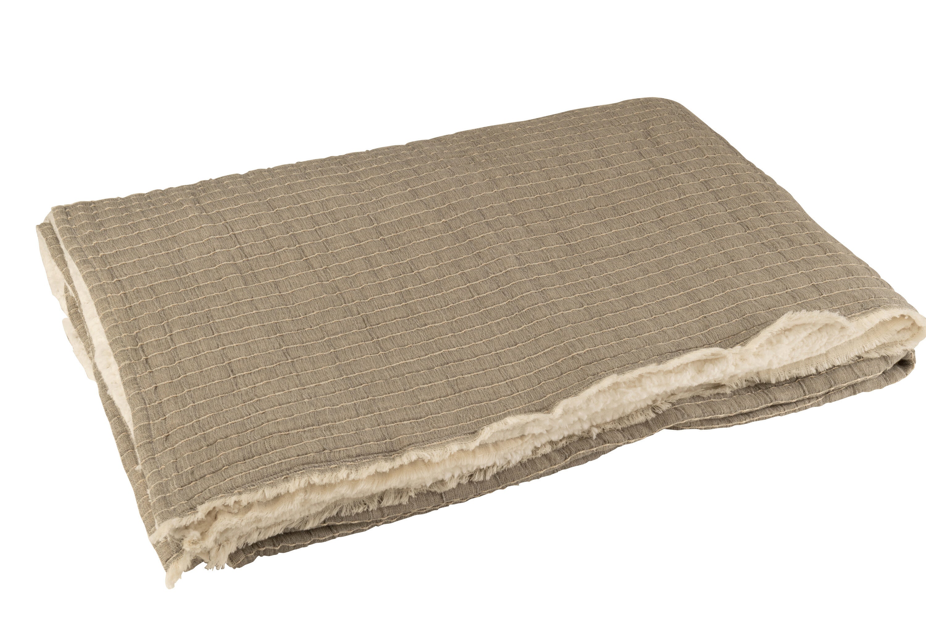Geruite plaid Katoen/Polyester Grijs - J-LINE