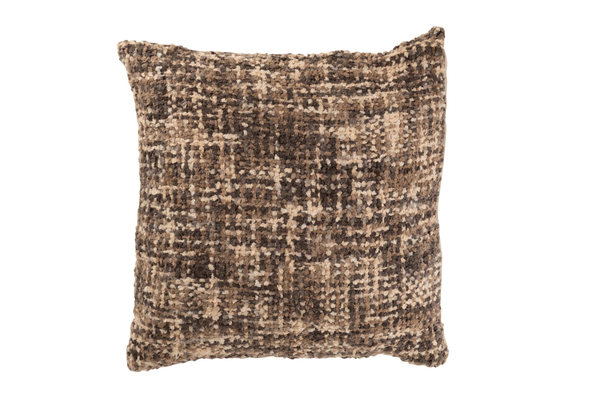 Kussen Tweed Acryl/Katoen Bruin/Beige - J-LINE