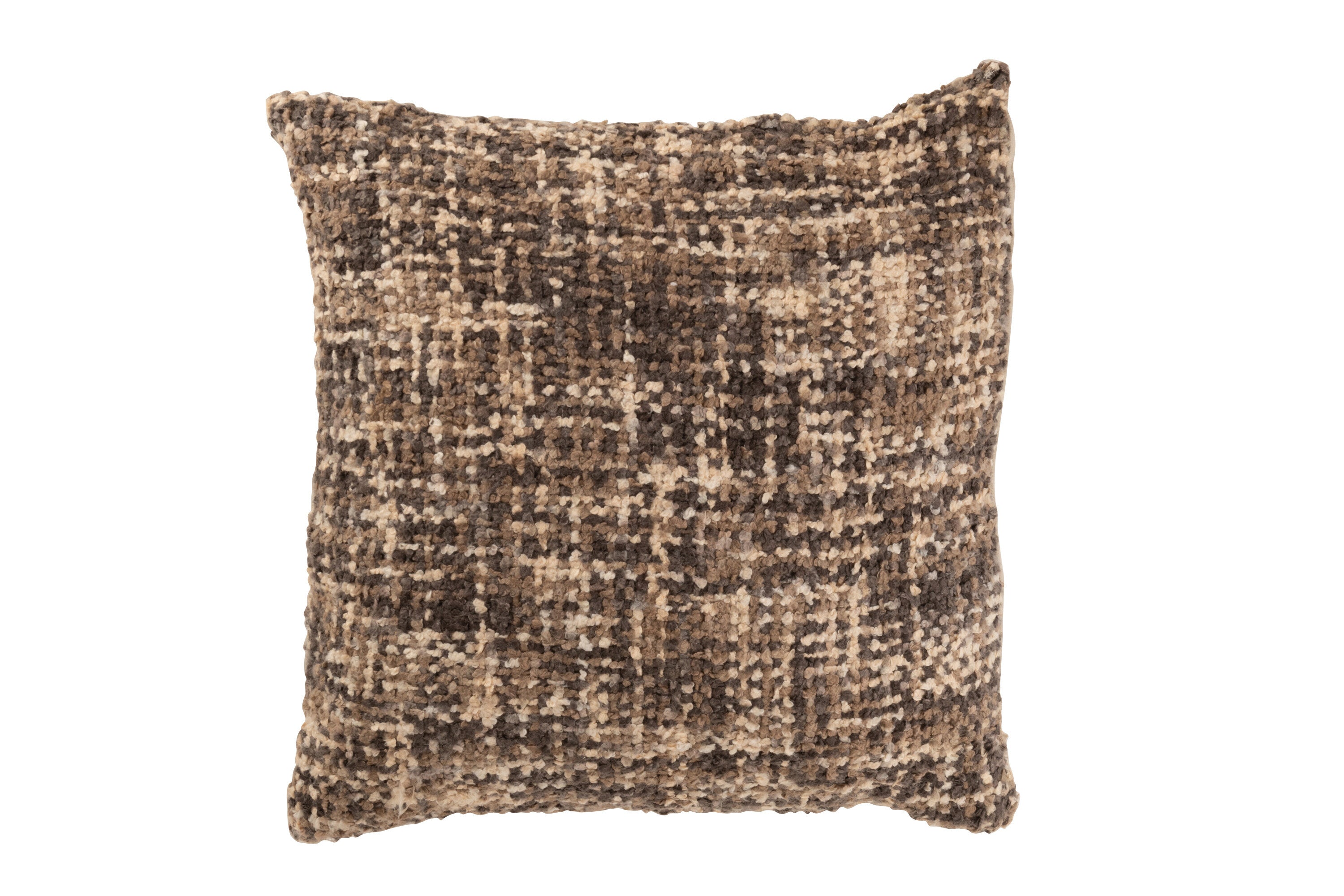 Kussen Tweed Acryl/Katoen Bruin/Beige - J-LINE