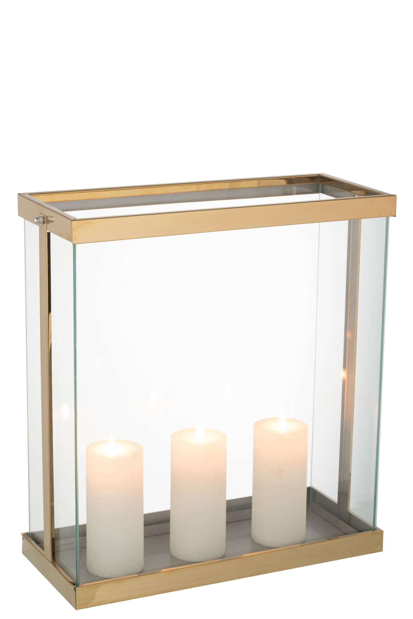 Lantaarn Enma IJzer/Glas Goud L - J-LINE