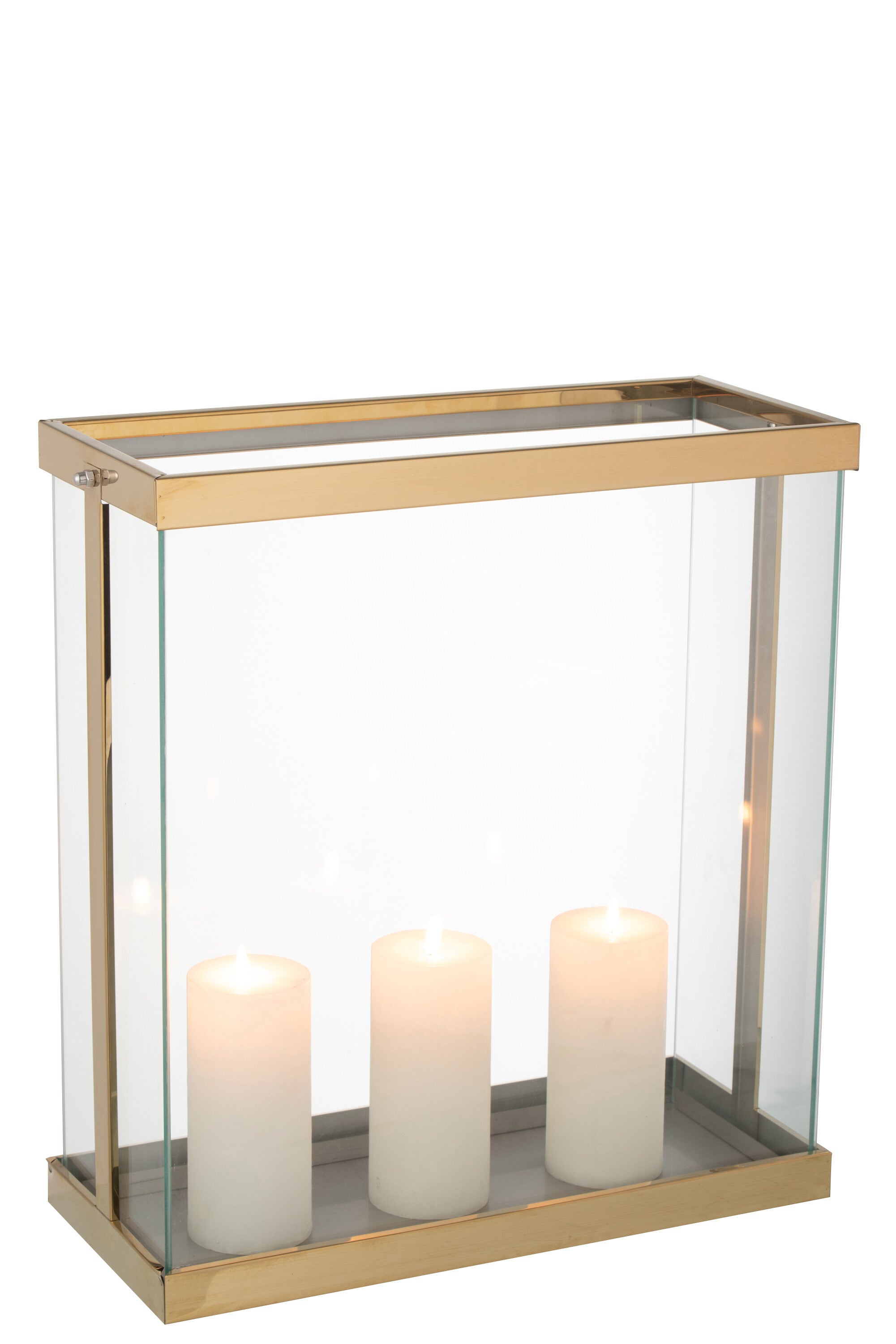 Lantaarn Enma IJzer/Glas Goud L - J-LINE