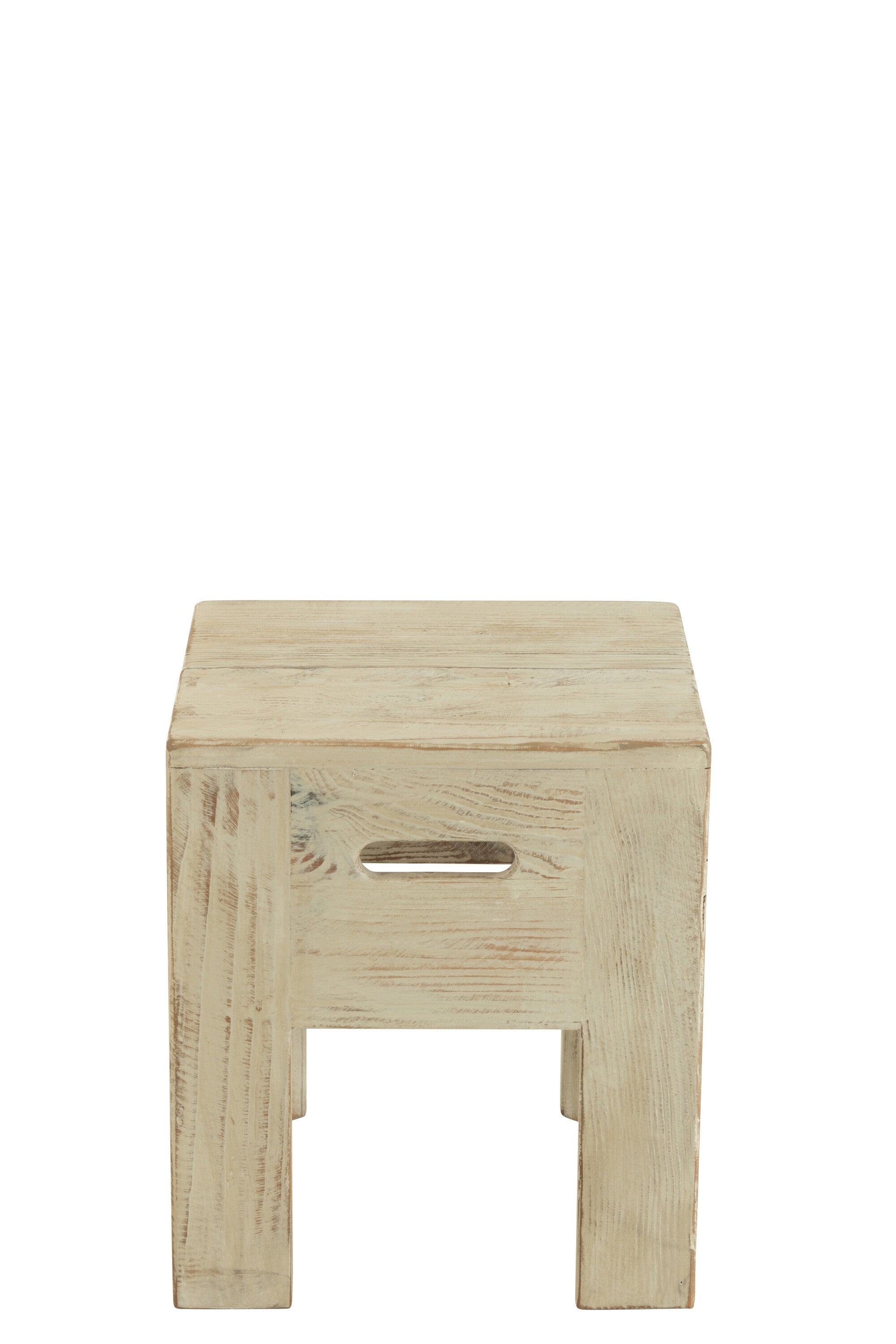 Kruk van hout wit - J-LINE