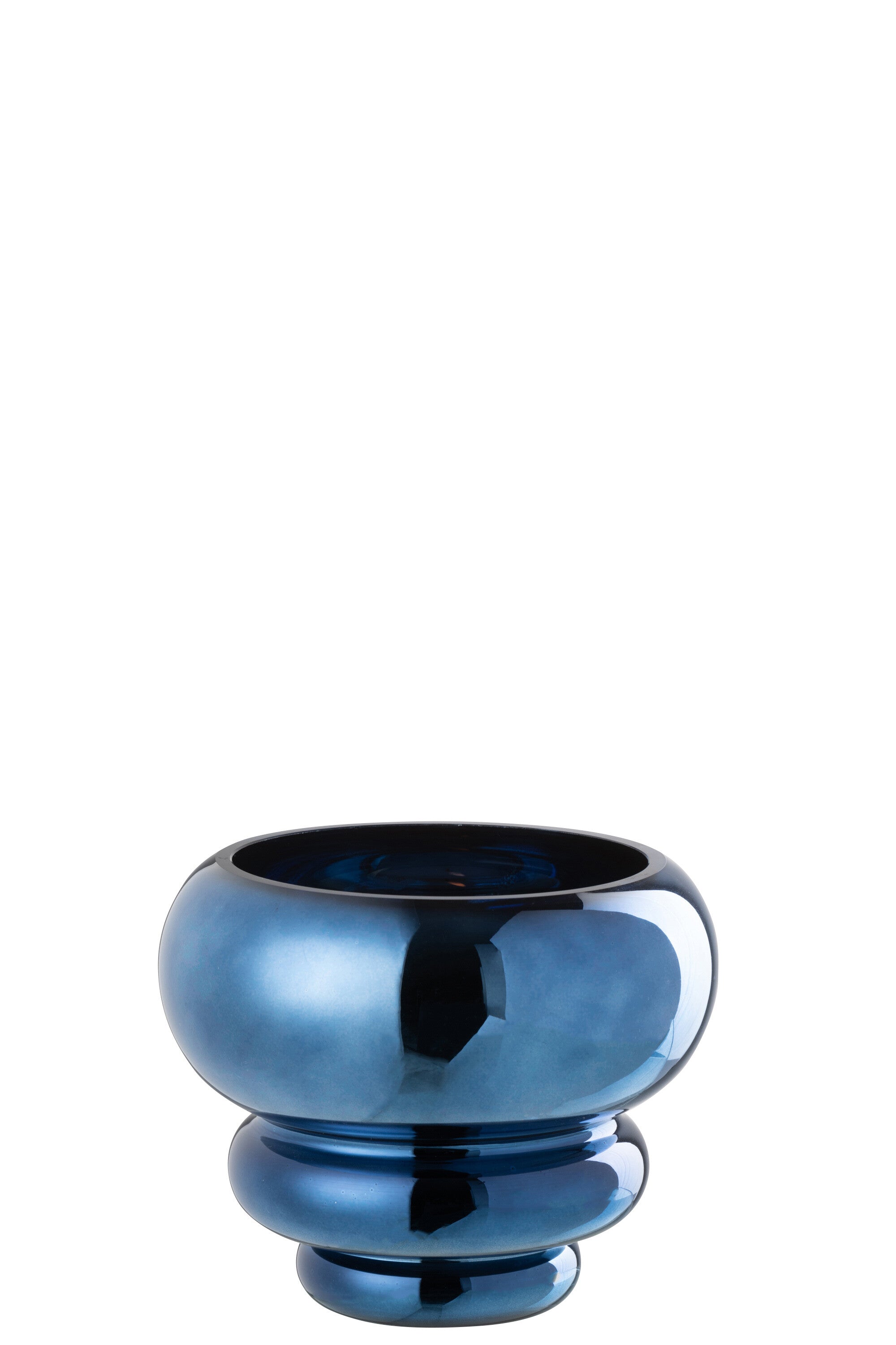 Theelichthouder/Vaas Julia Glas Blauw - J-LINE