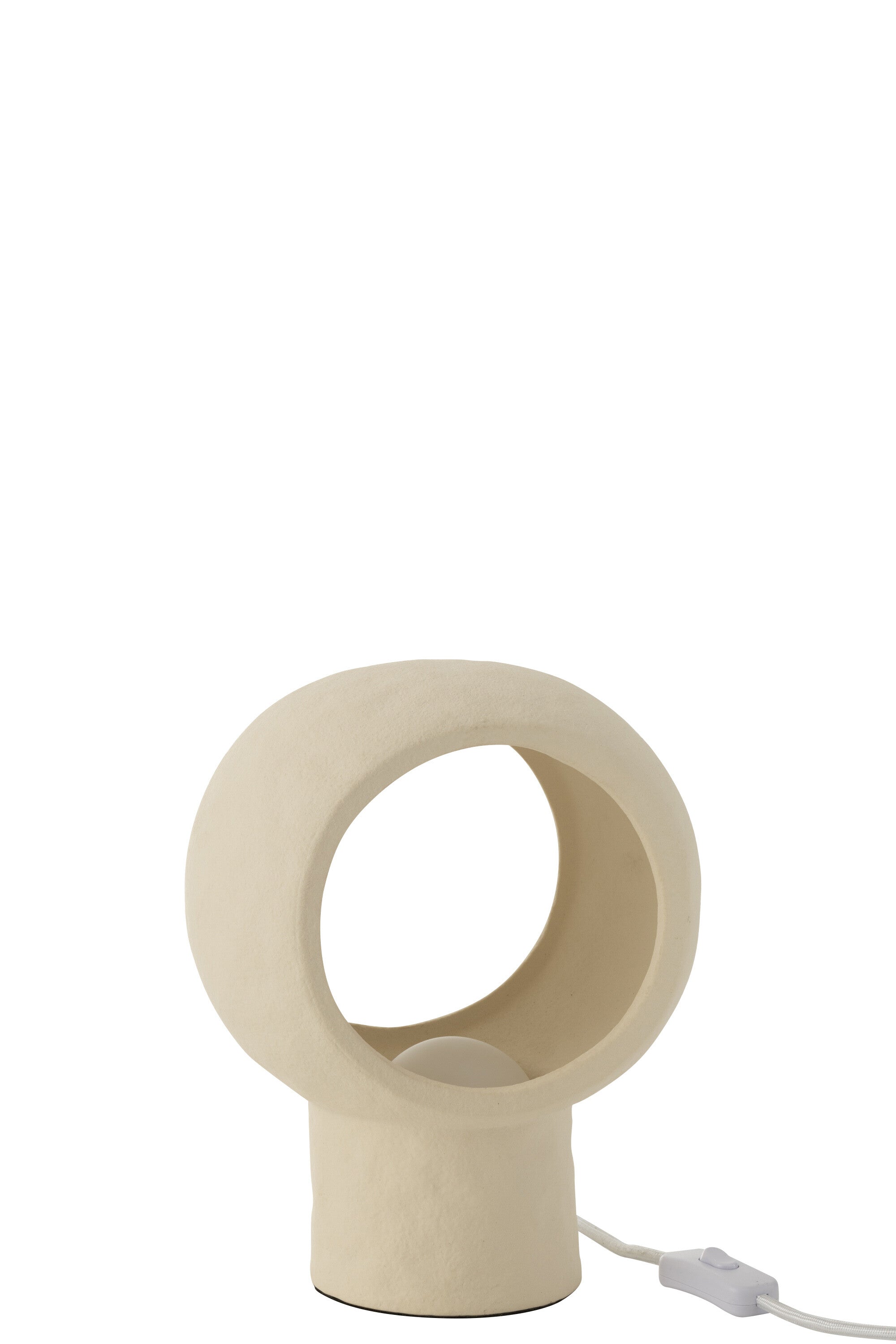 Lampe de table Circle Glass Ball Beige - J-LINE