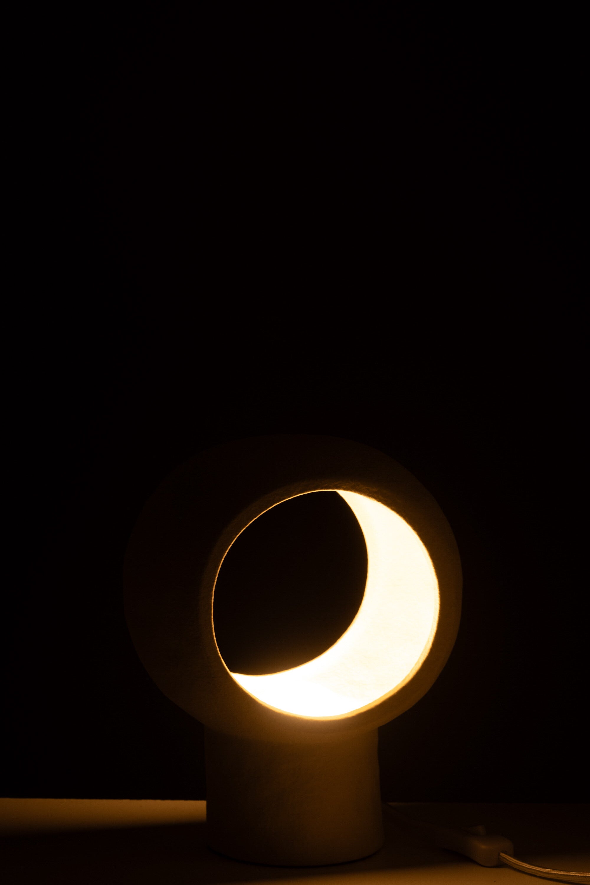 Lampe de table Circle Glass Ball Beige - J-LINE