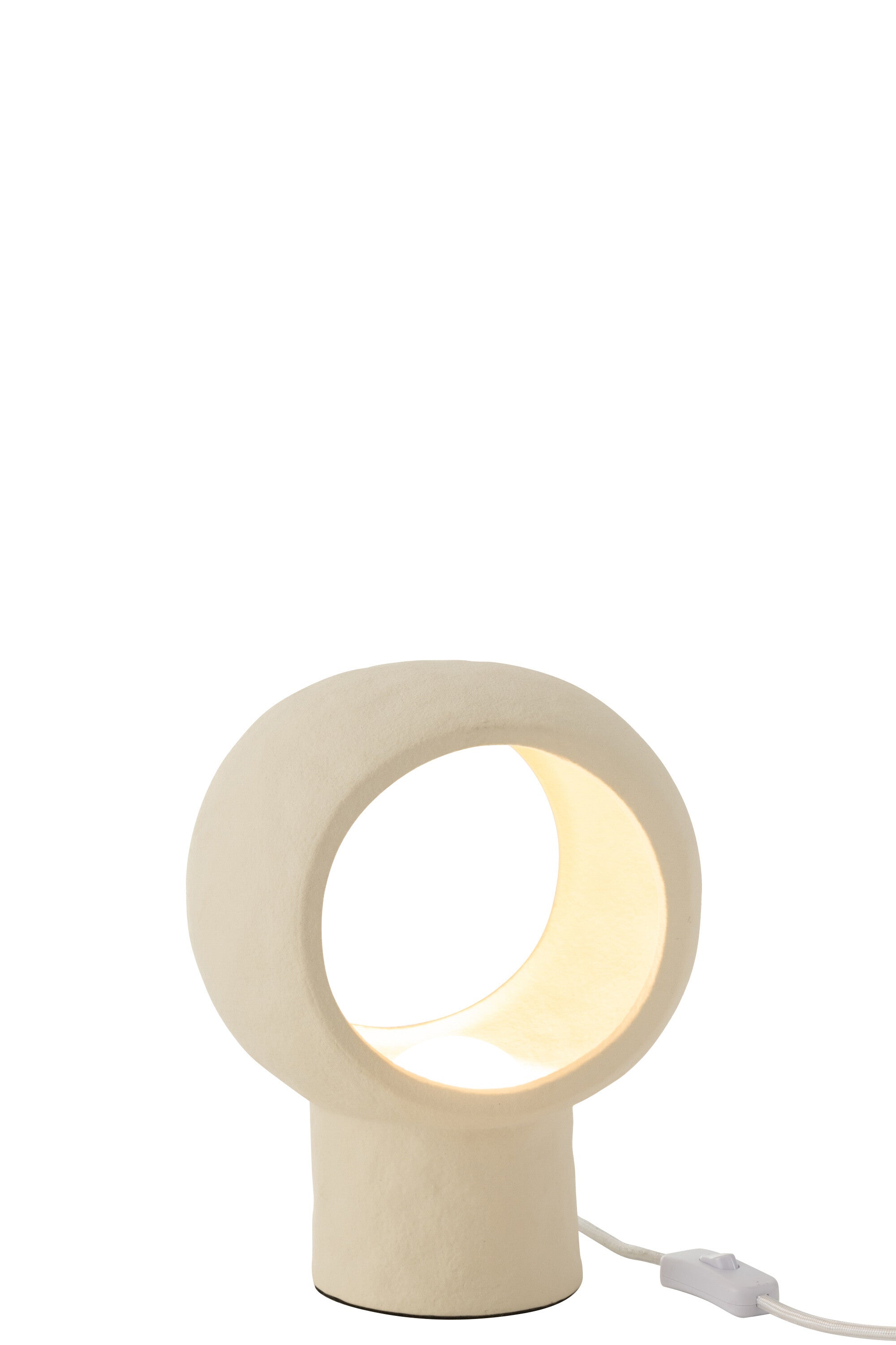 Lampe de table Circle Glass Ball Beige - J-LINE