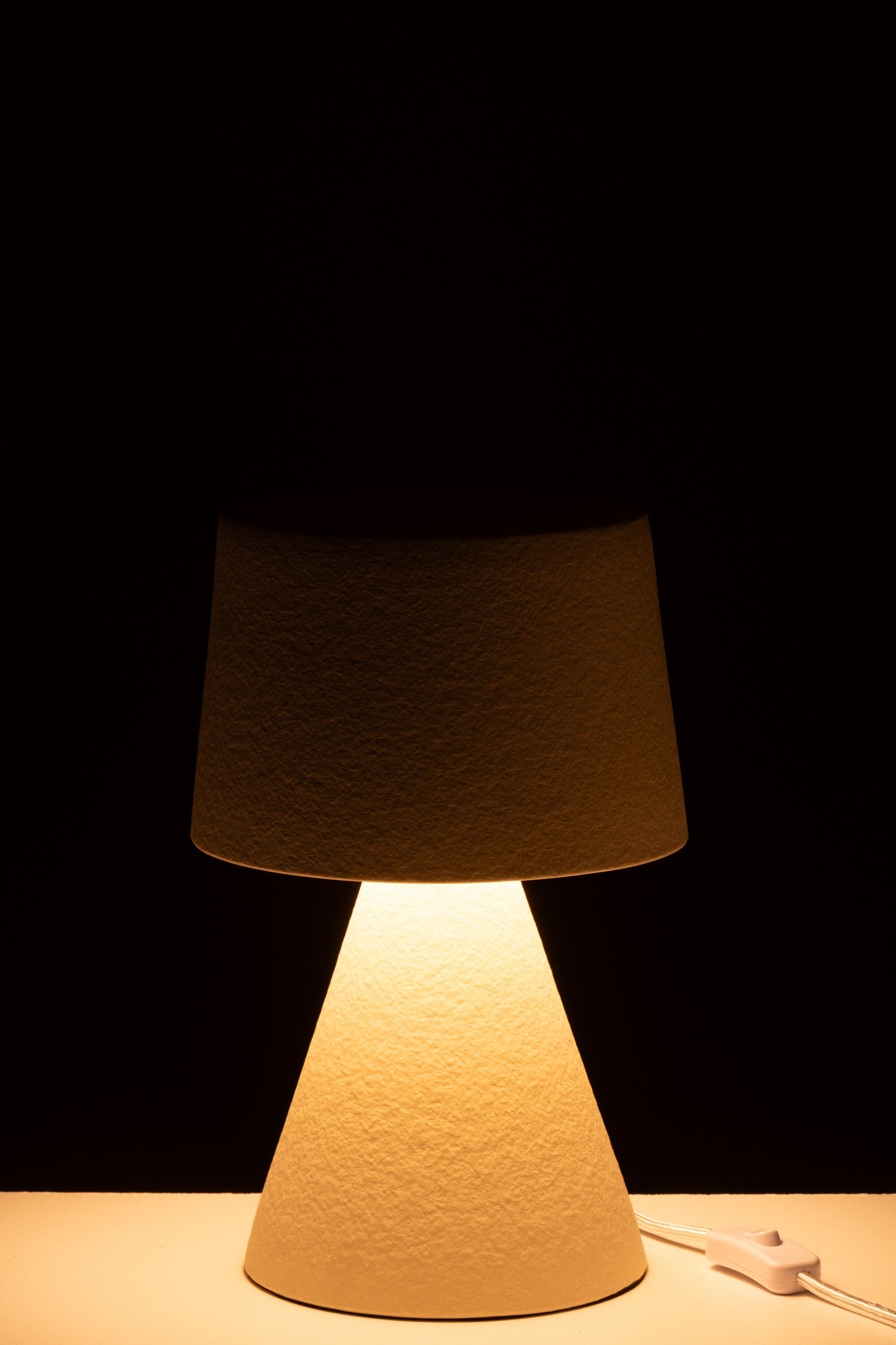 Lampe de table beige pierre petit abat-jour - J-LINE