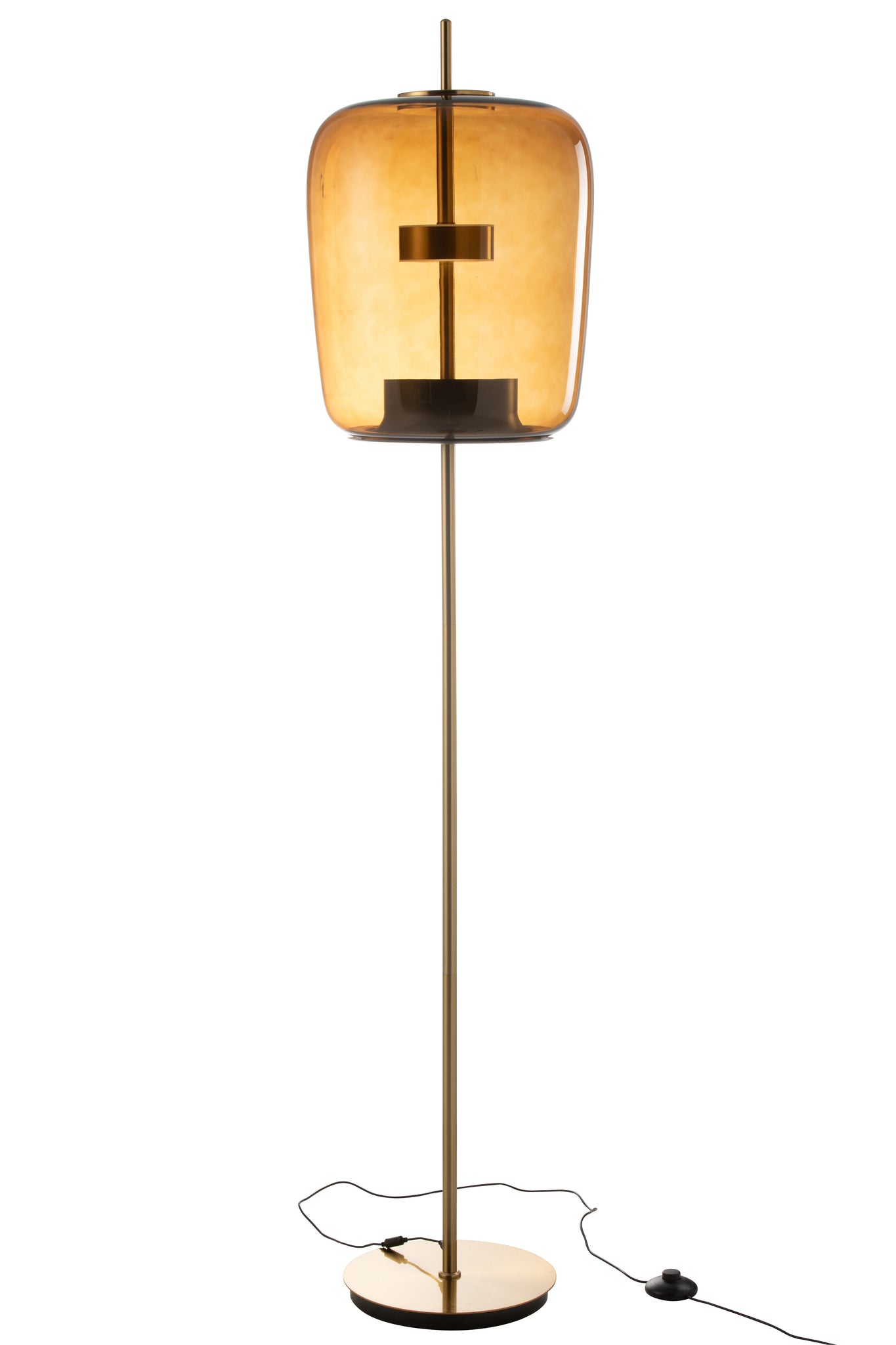 Lampadaire LED Verre Marron - J-LINE