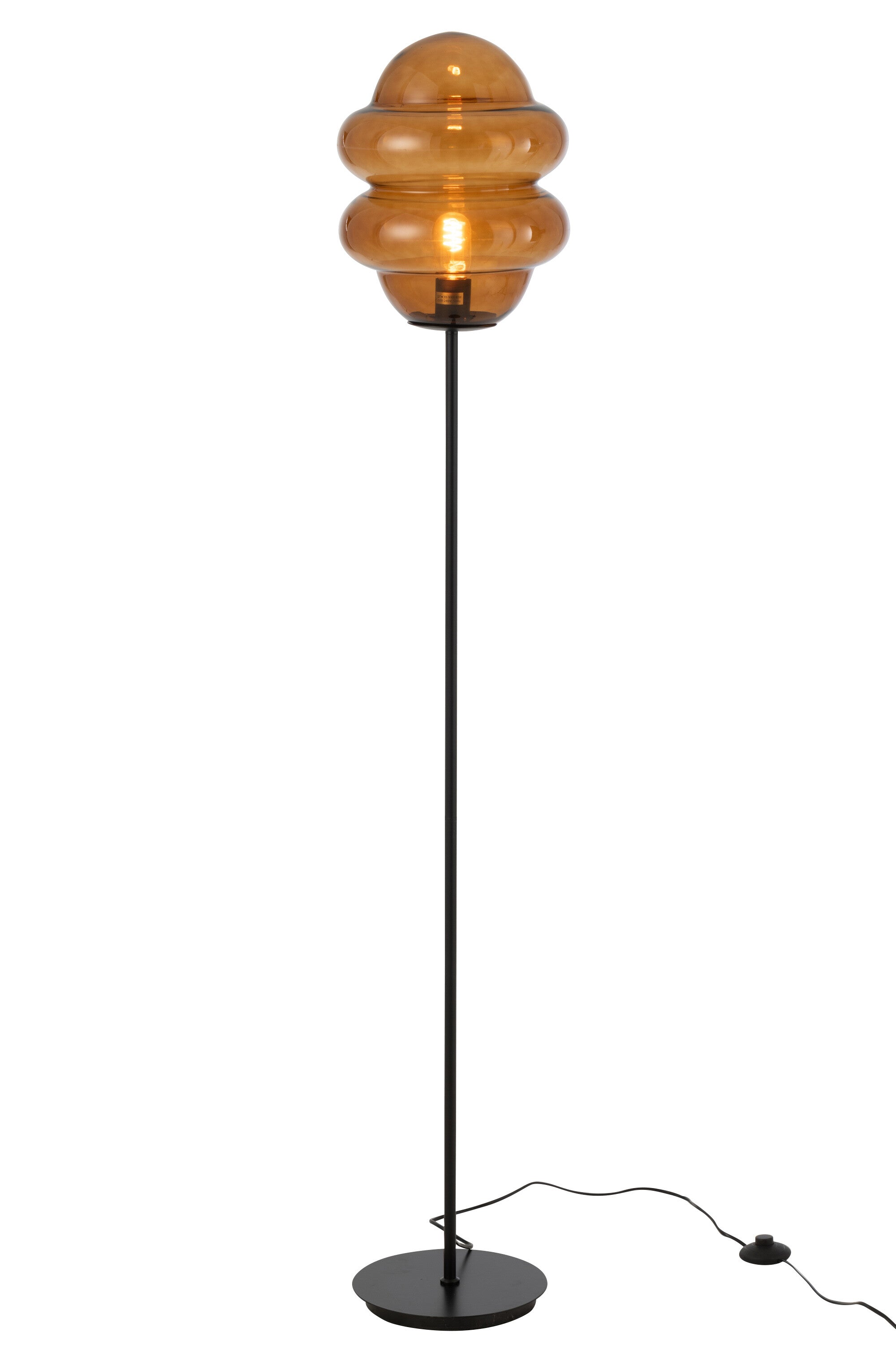 Vloerlamp Glas Bruin - J-LINE