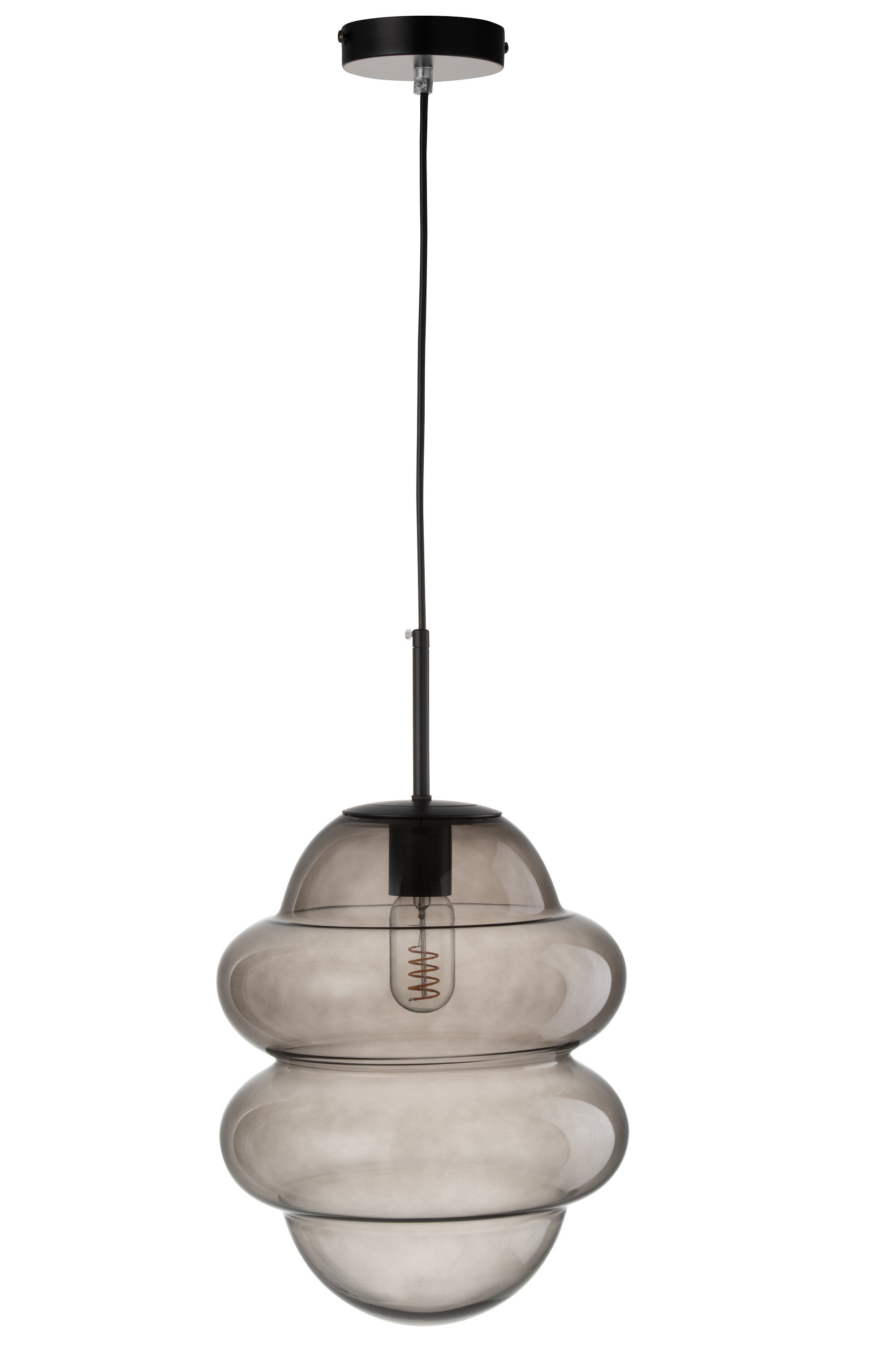 Hanglamp Honinglepel Glas Grijs - J-LINE