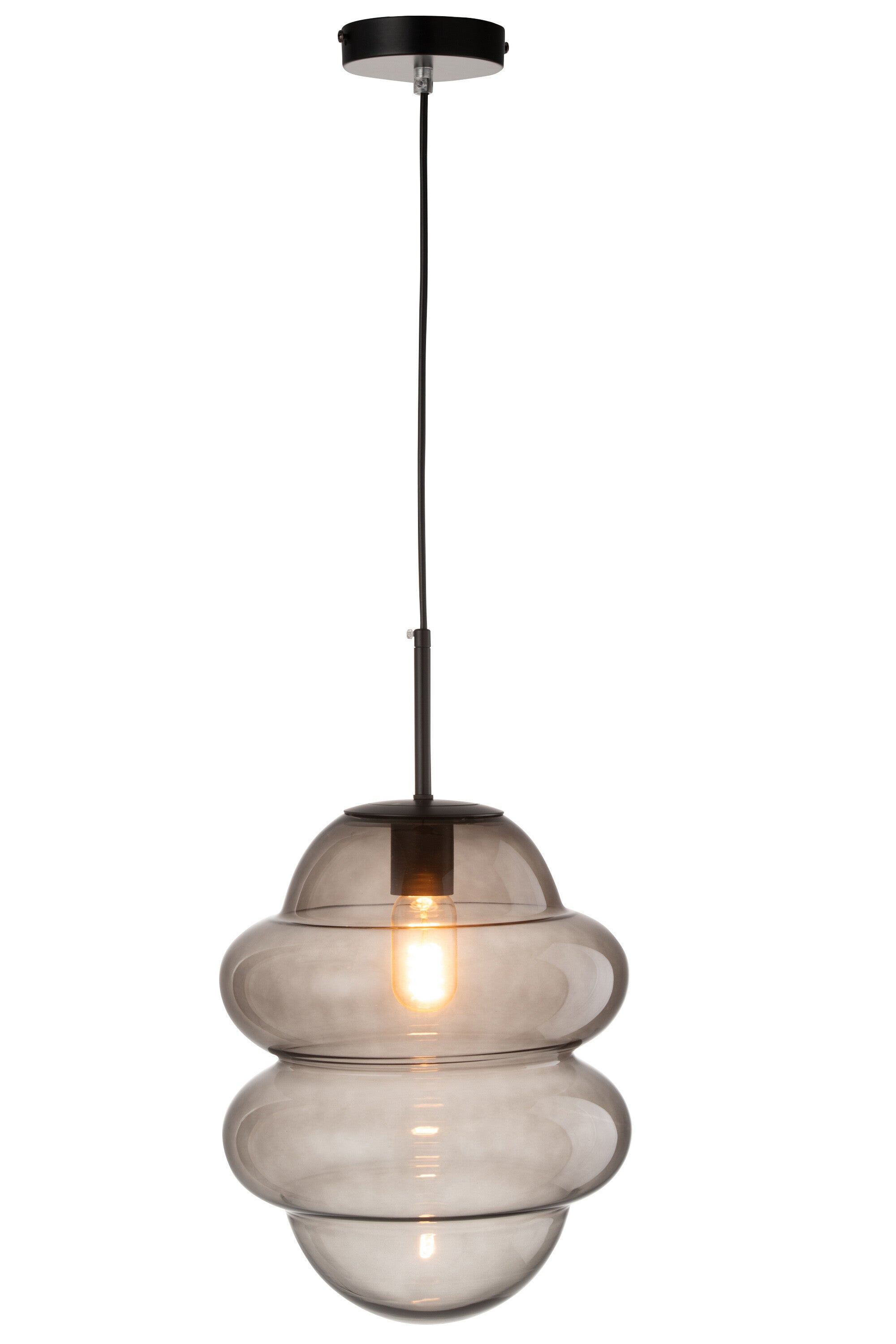 Hanglamp Honinglepel Glas Grijs - J-LINE