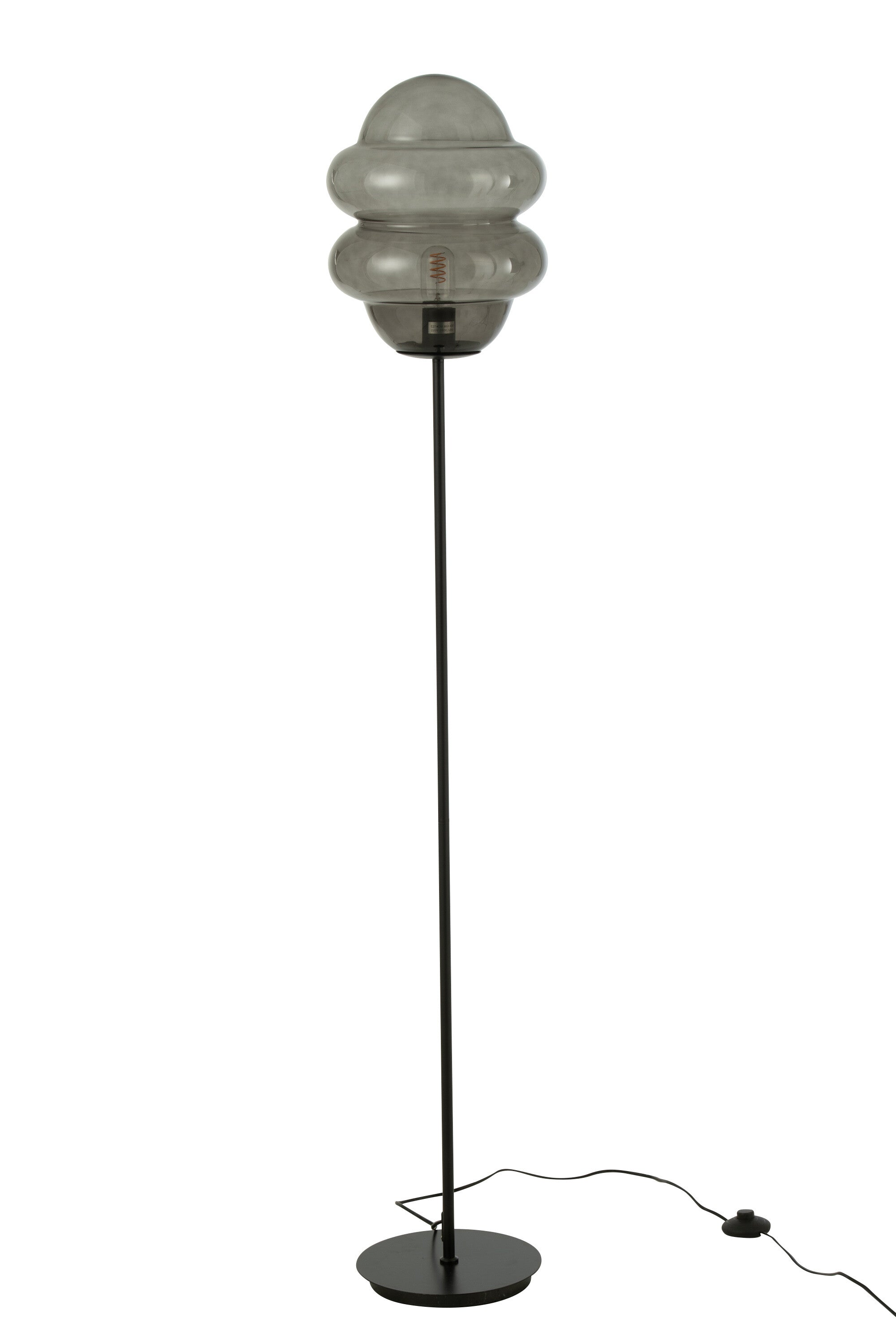 Vloerlamp Honey Spoon Glas Grijs - J-LINE