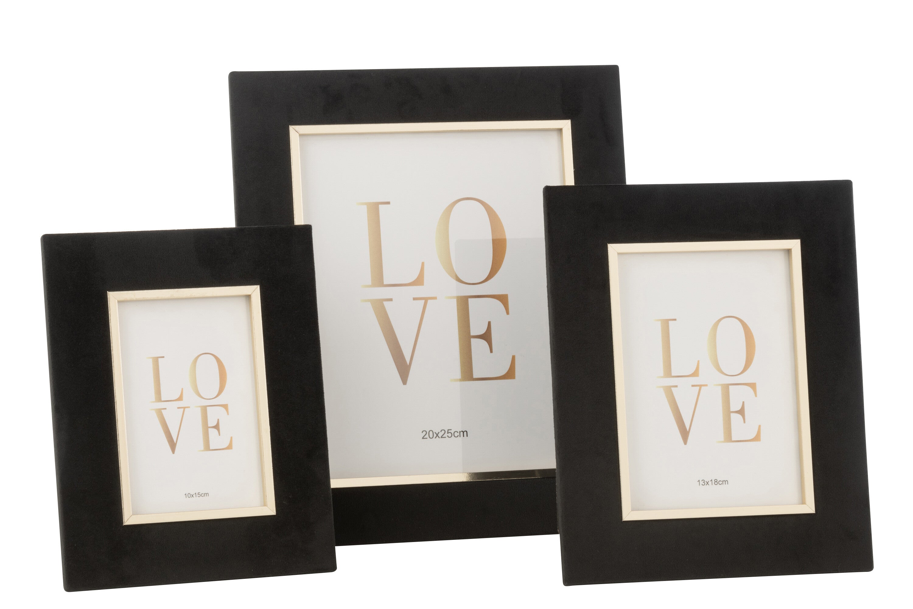 Fotolijst Dita velvet zwart L - J-LINE