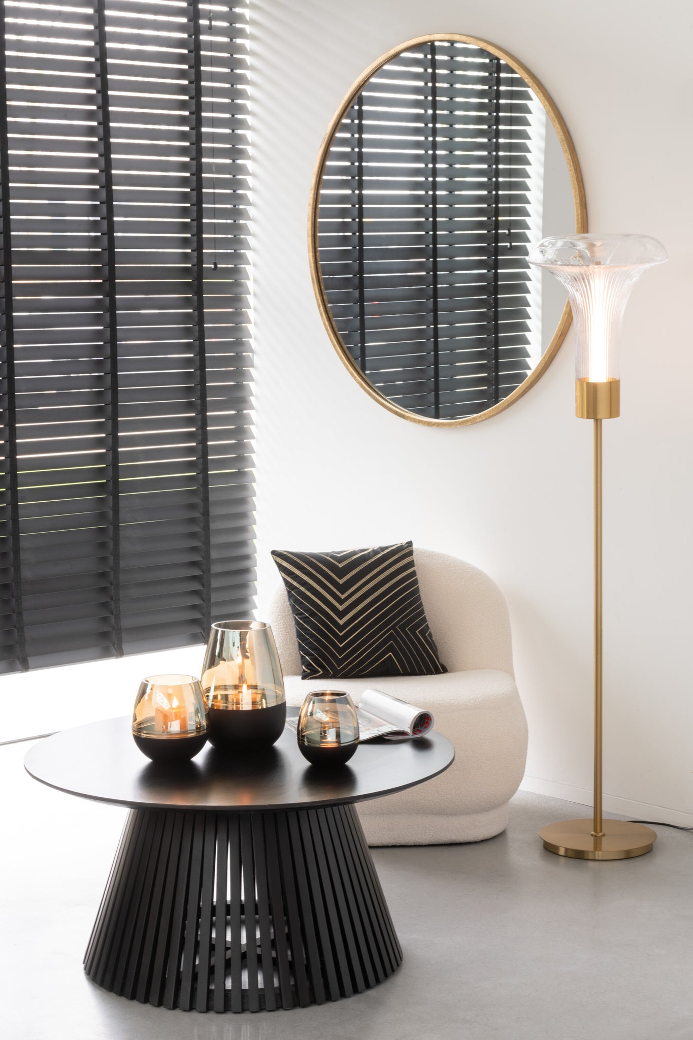 Vloerlamp Metaal/Glas Transparant - J-LINE