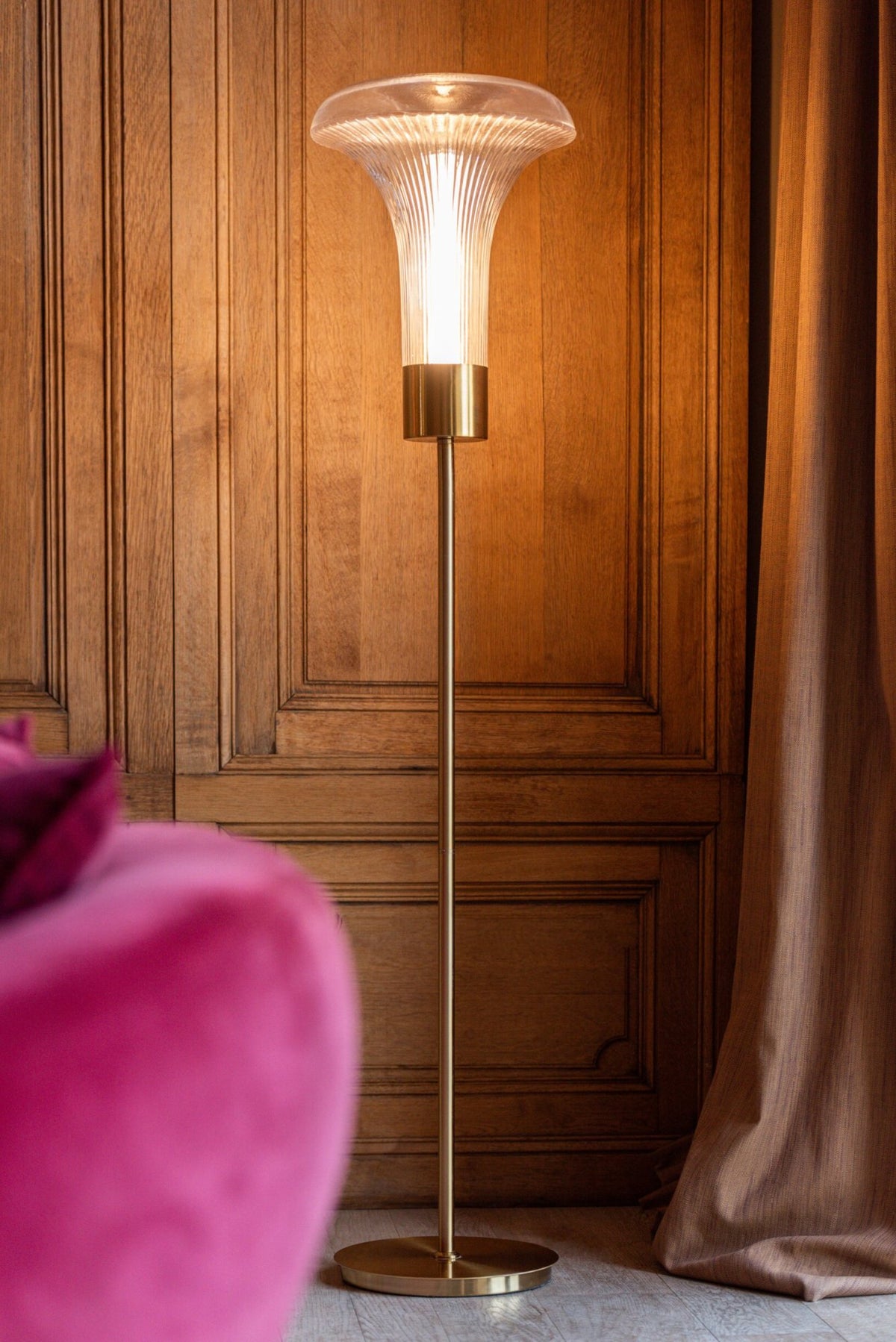 Lampadaire Métal/Verre Transparent - J-LINE